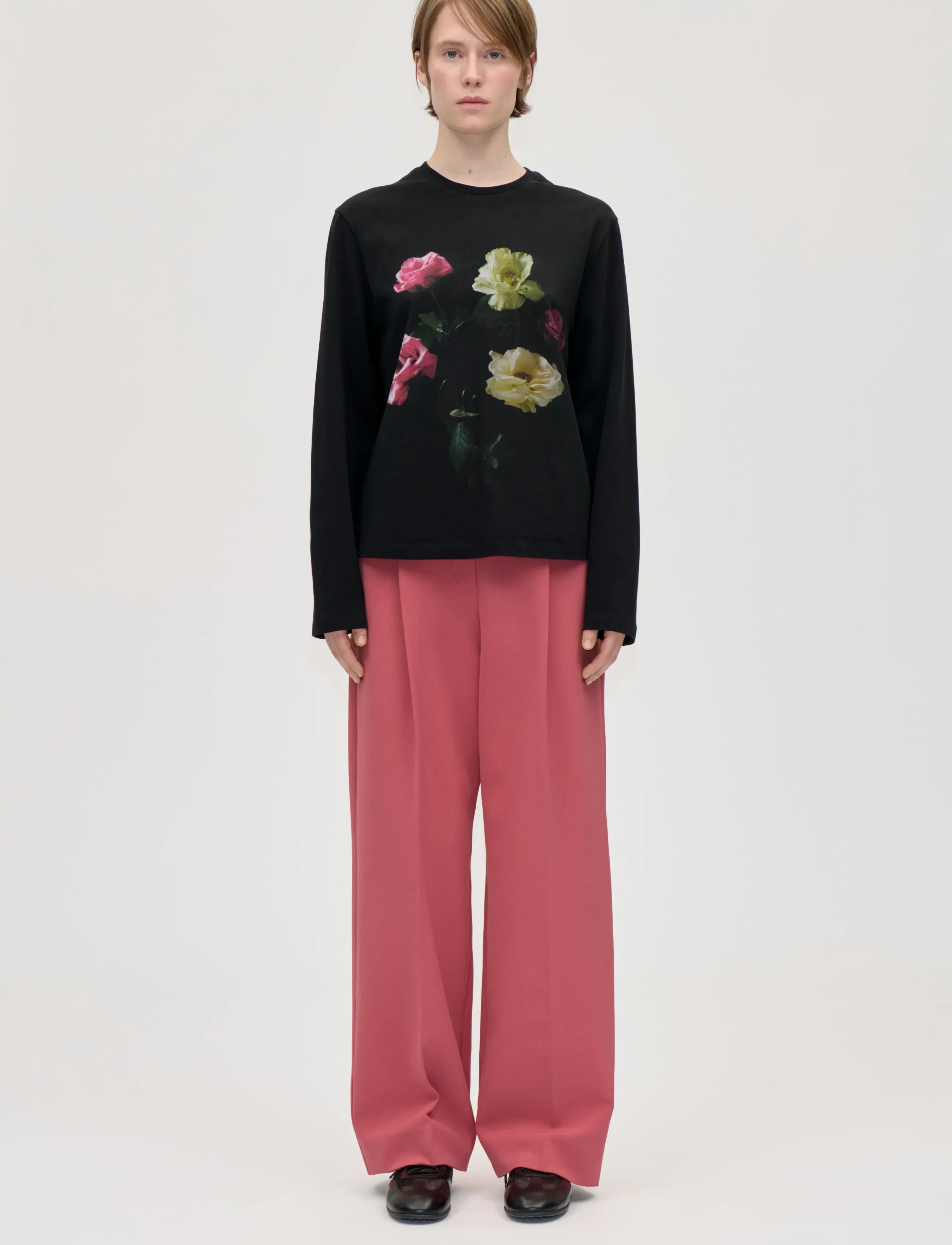 STINE GOYA - 2586 Midweight Jersey, Long Sleeve - analog roses - 0