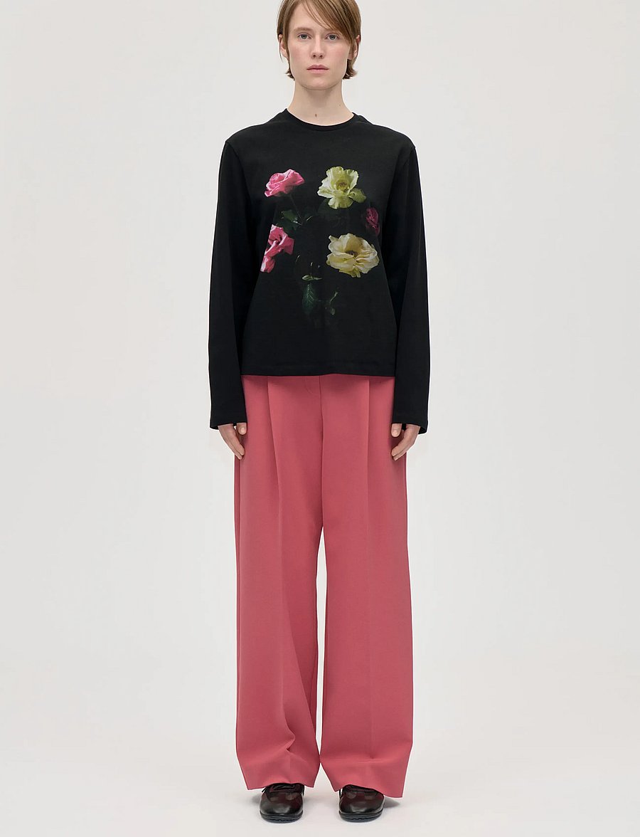 STINE GOYA - 2586 Midweight Jersey, Long Sleeve - pullover - analog roses - 0