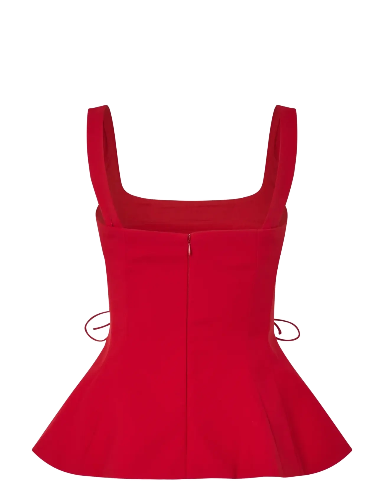 STINE GOYA - 2330 Double Sided Crepe, Sleeveless - linnen - ruby red - 2