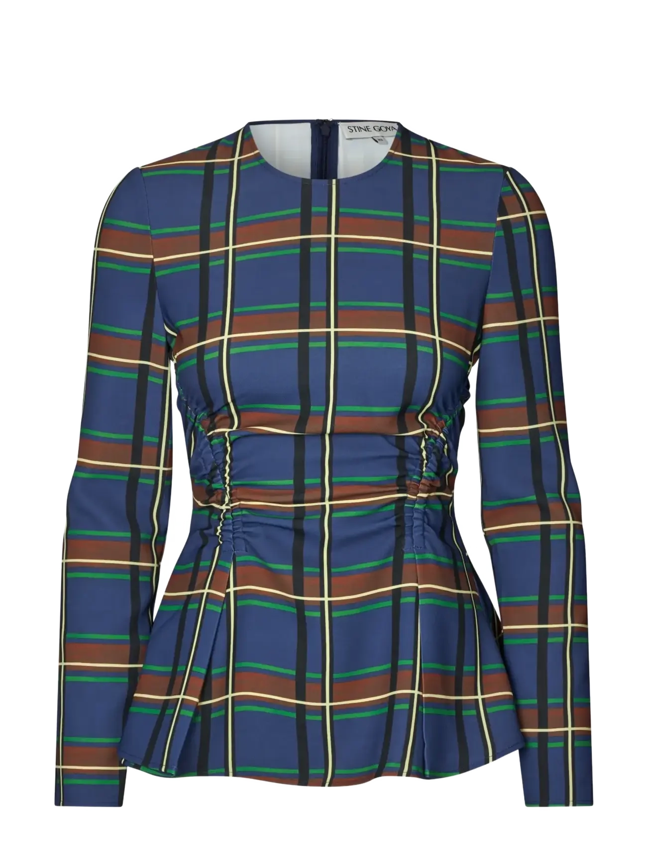 STINE GOYA 2591 Twill Cady, Gathered Peplum To - Fashion Trends - CROSSCHECKS / blue