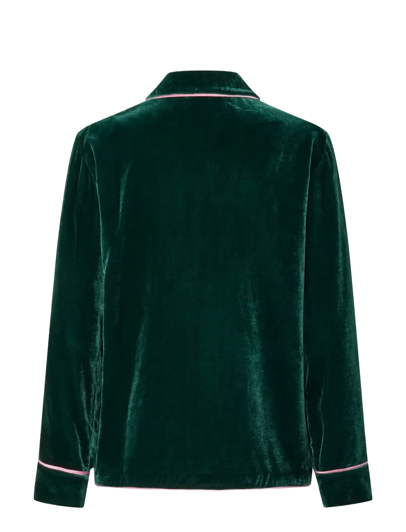 STINE GOYA - 2465 Velvet, Pyjama Shirt - tops - jade green / blush - 2