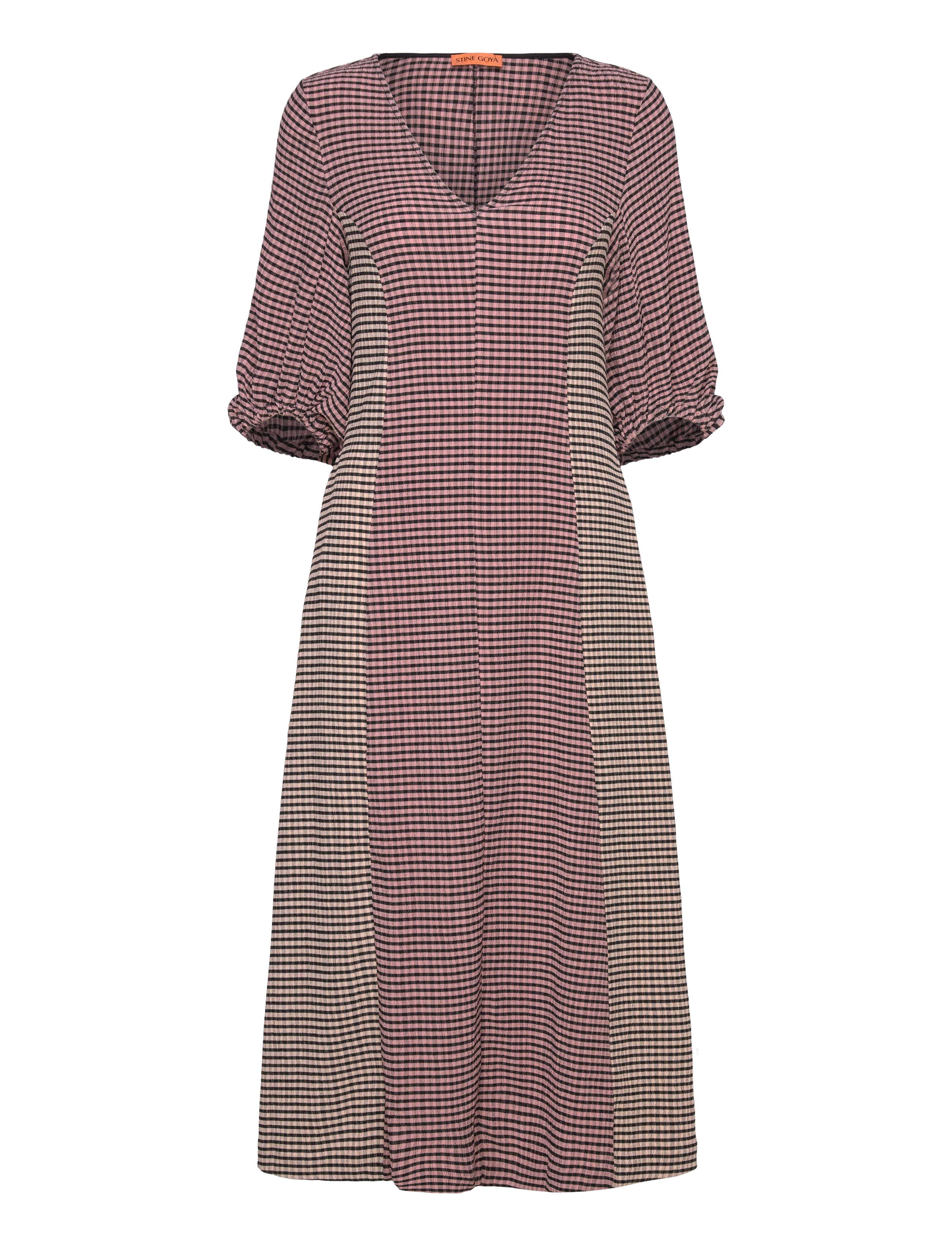 STINE GOYA 2247 Patchwork Jersey, Three-Quarte Rot - S - Damen