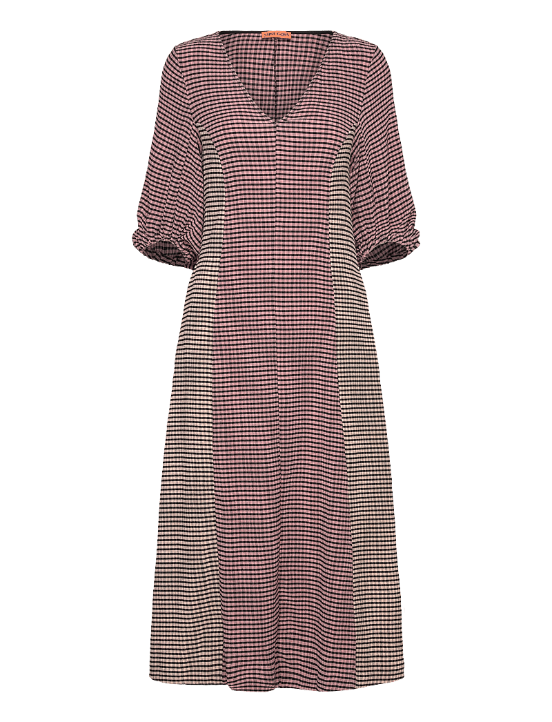 STINE GOYA - 2247 Patchwork Jersey, Three-Quarte - midimekot - pink/black - 0