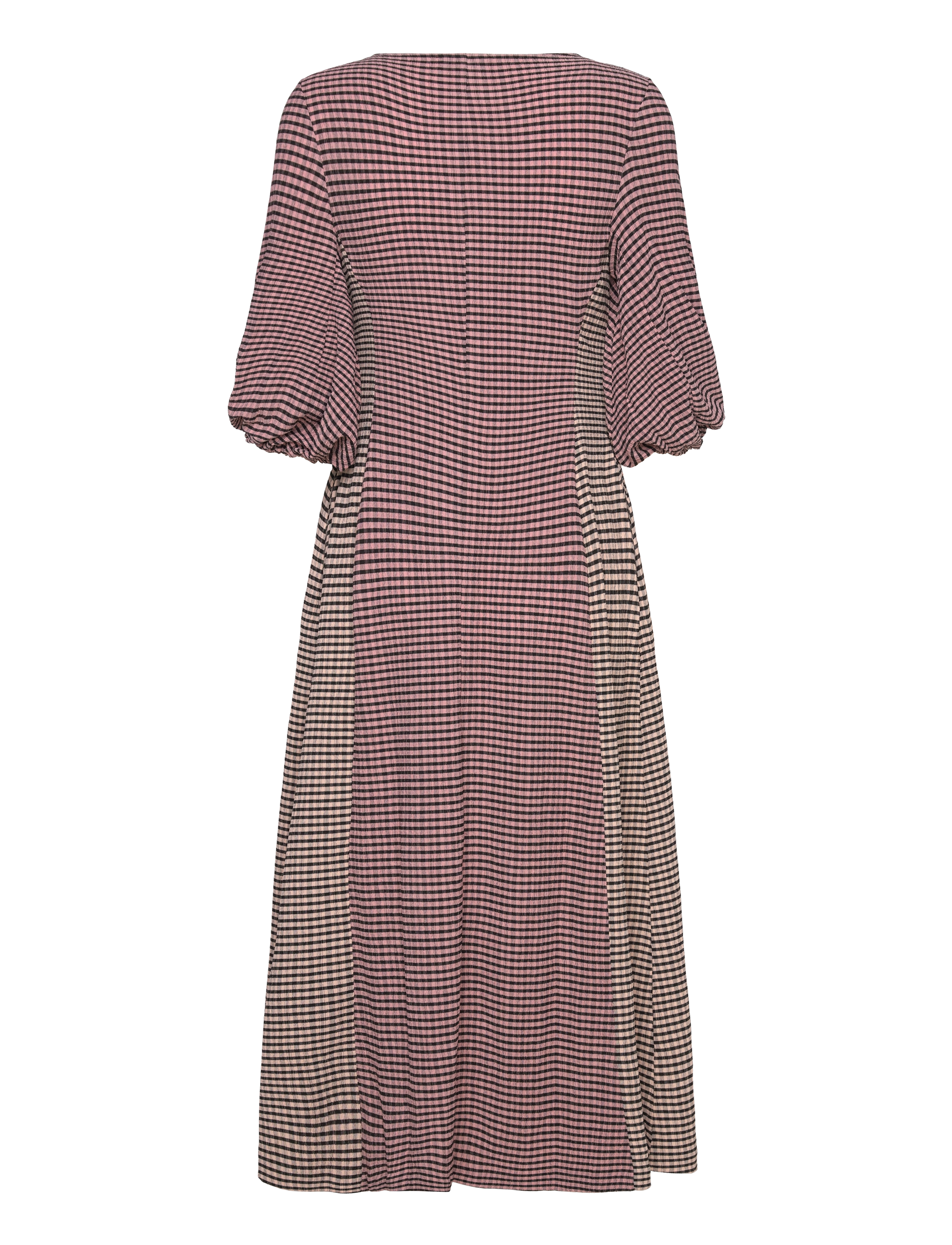 STINE GOYA - 2247 Patchwork Jersey, Three-Quarte - midi-kleider - pink/black - 1