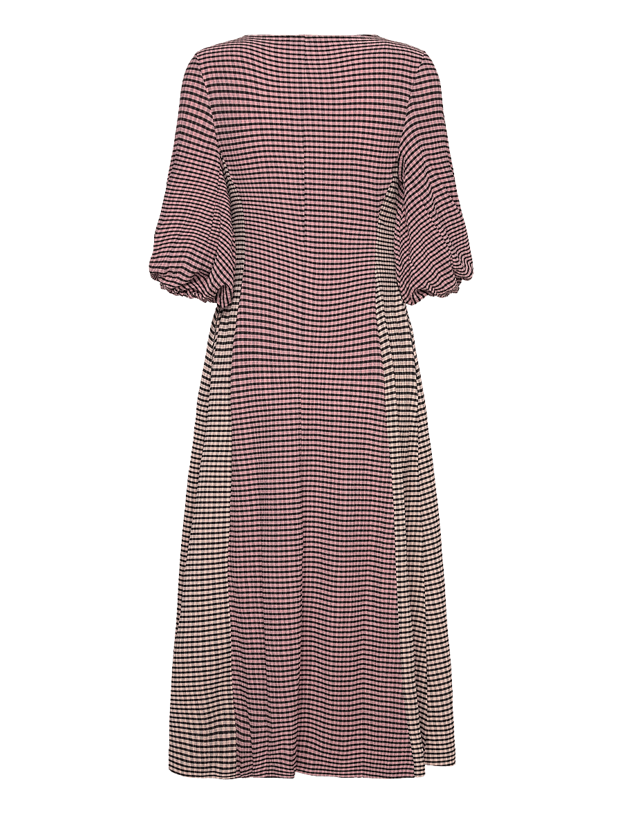 STINE GOYA - 2247 Patchwork Jersey, Three-Quarte - robes midi - pink/black - 1