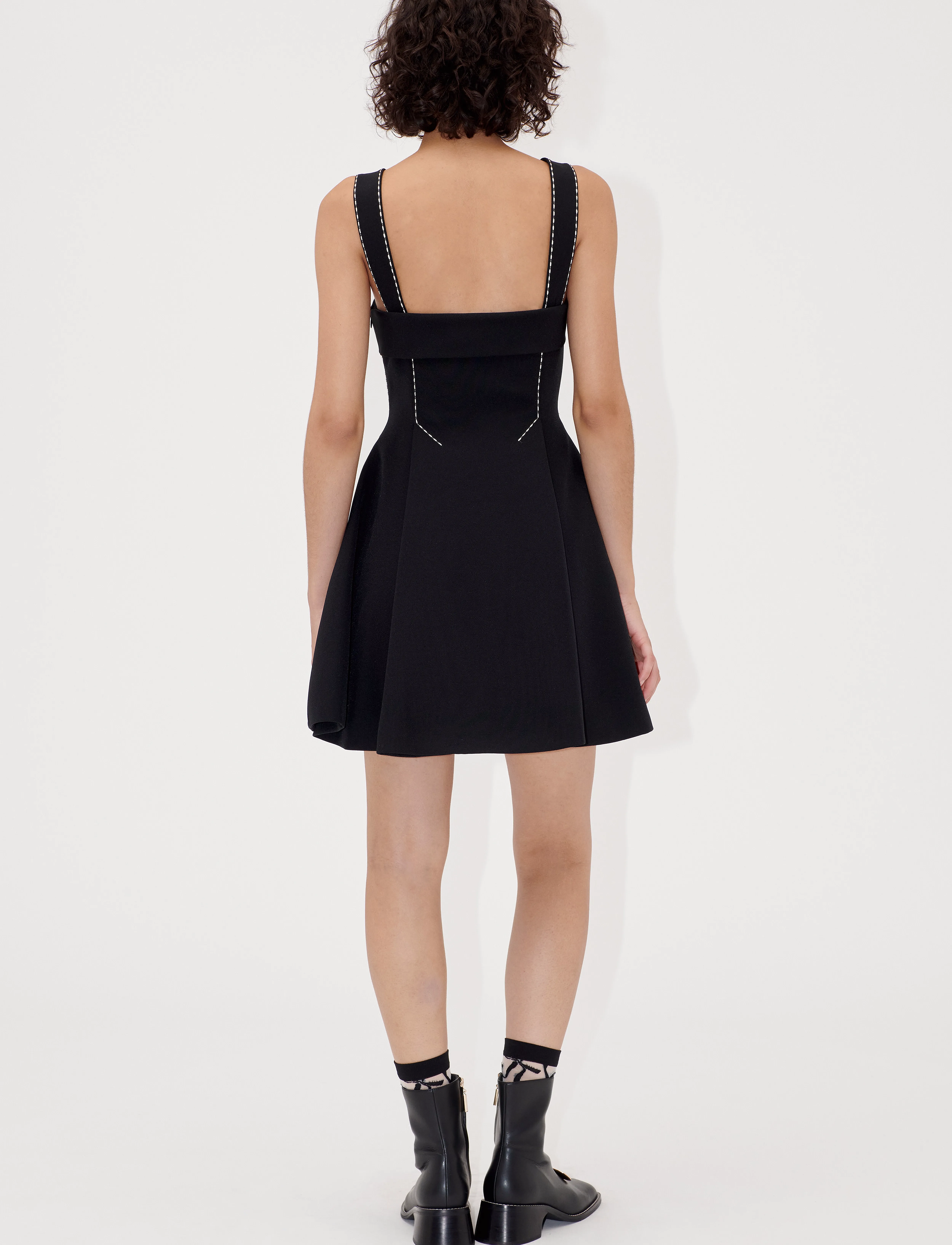 STINE GOYA - 2360 Structured Crepe, Mini Dress w - kurze kleider - jet black - 3