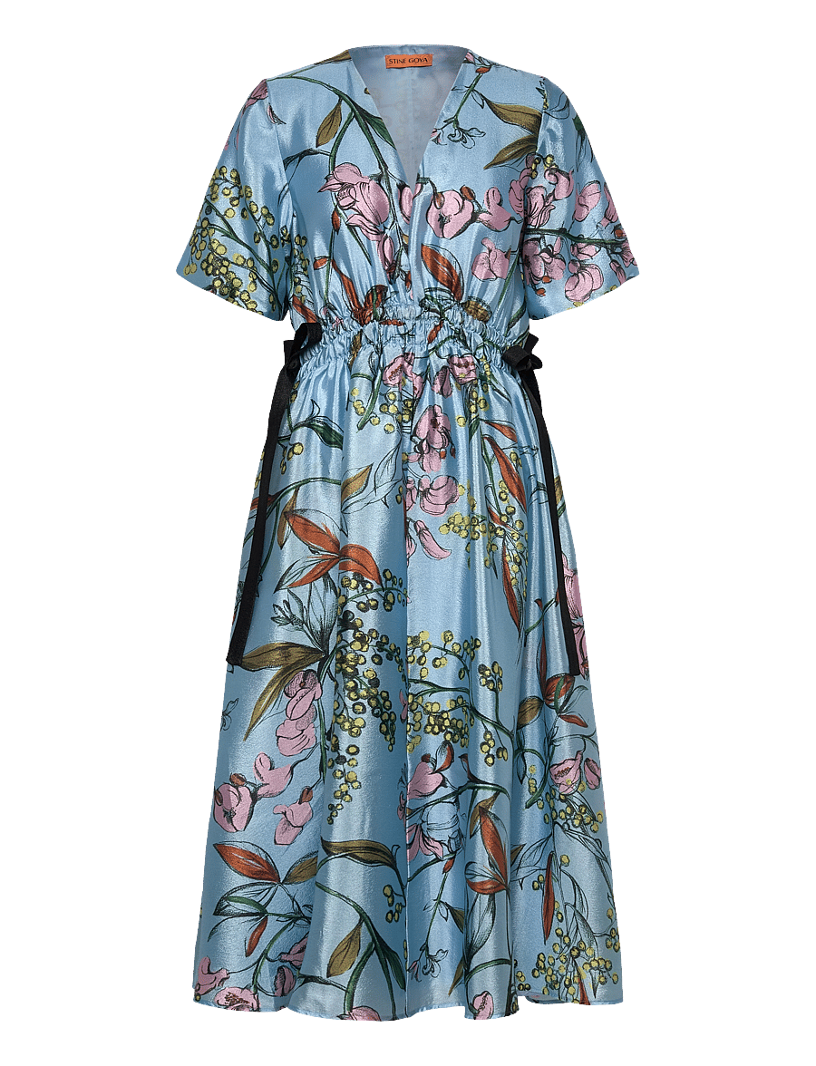 STINE GOYA - 2067 Flat Textured Poly, V-Neck Wai - spring mimosa - 0