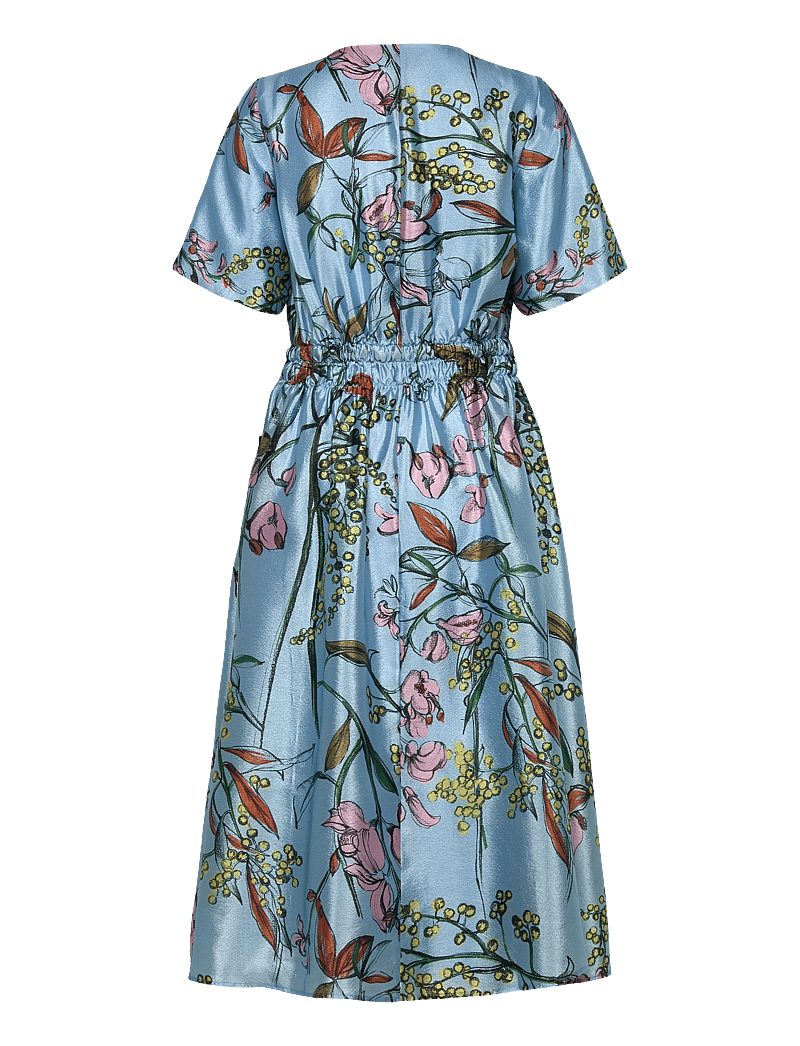 STINE GOYA - 2067 Flat Textured Poly, V-Neck Wai - sommerkjoler - spring mimosa - 1