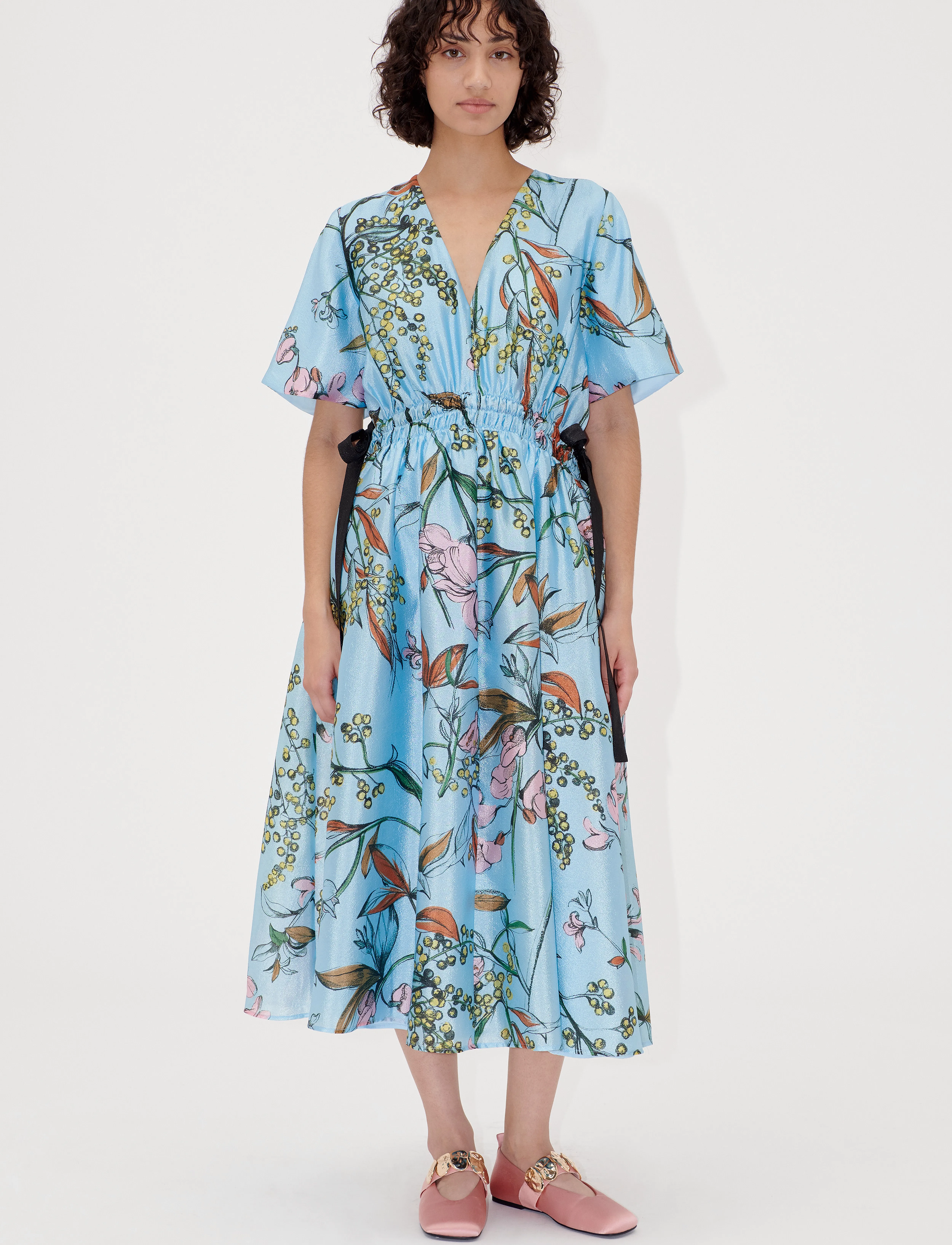 STINE GOYA - 2067 Flat Textured Poly, V-Neck Wai - spring mimosa - 4