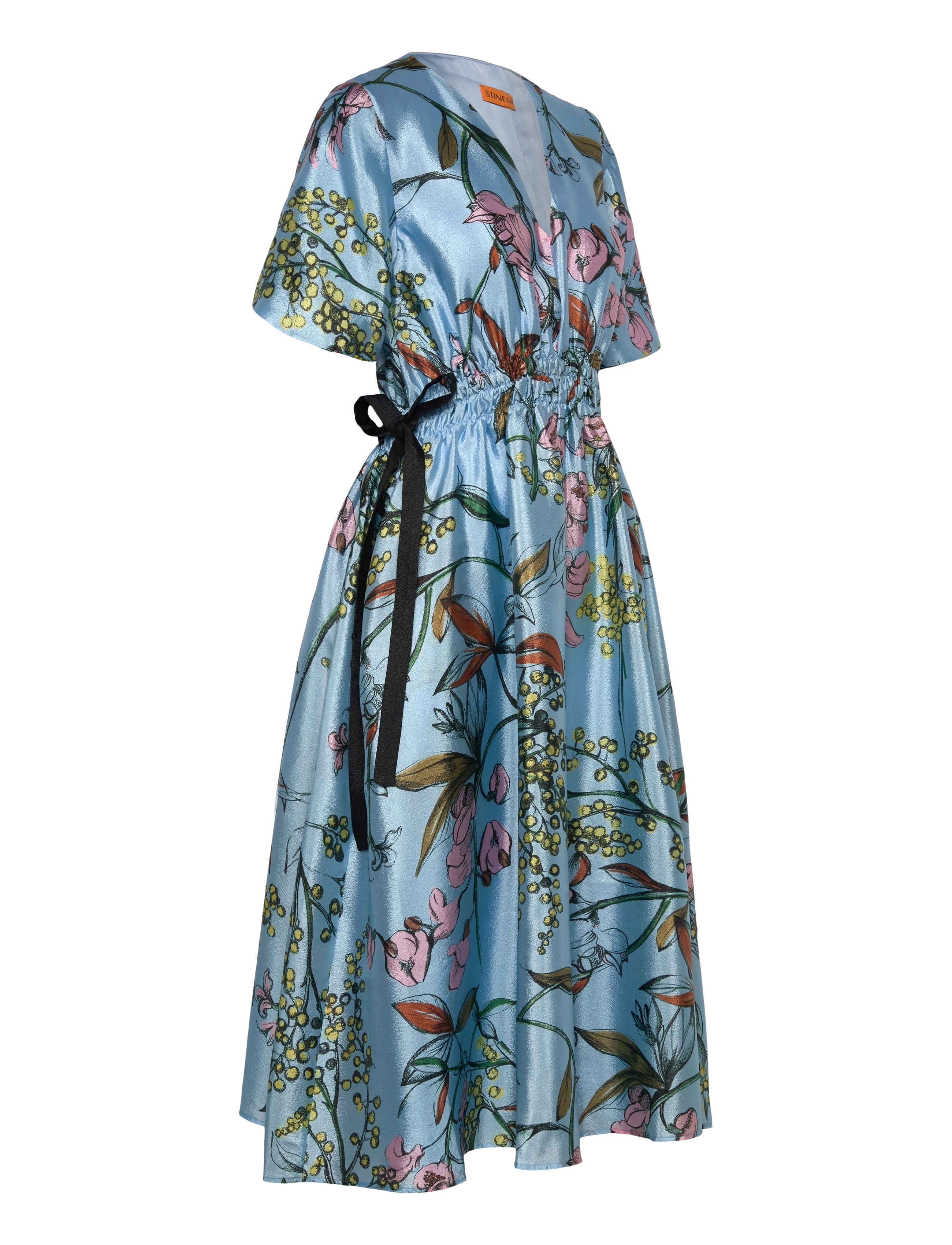 STINE GOYA - 2067 Flat Textured Poly, V-Neck Wai - spring mimosa - 2