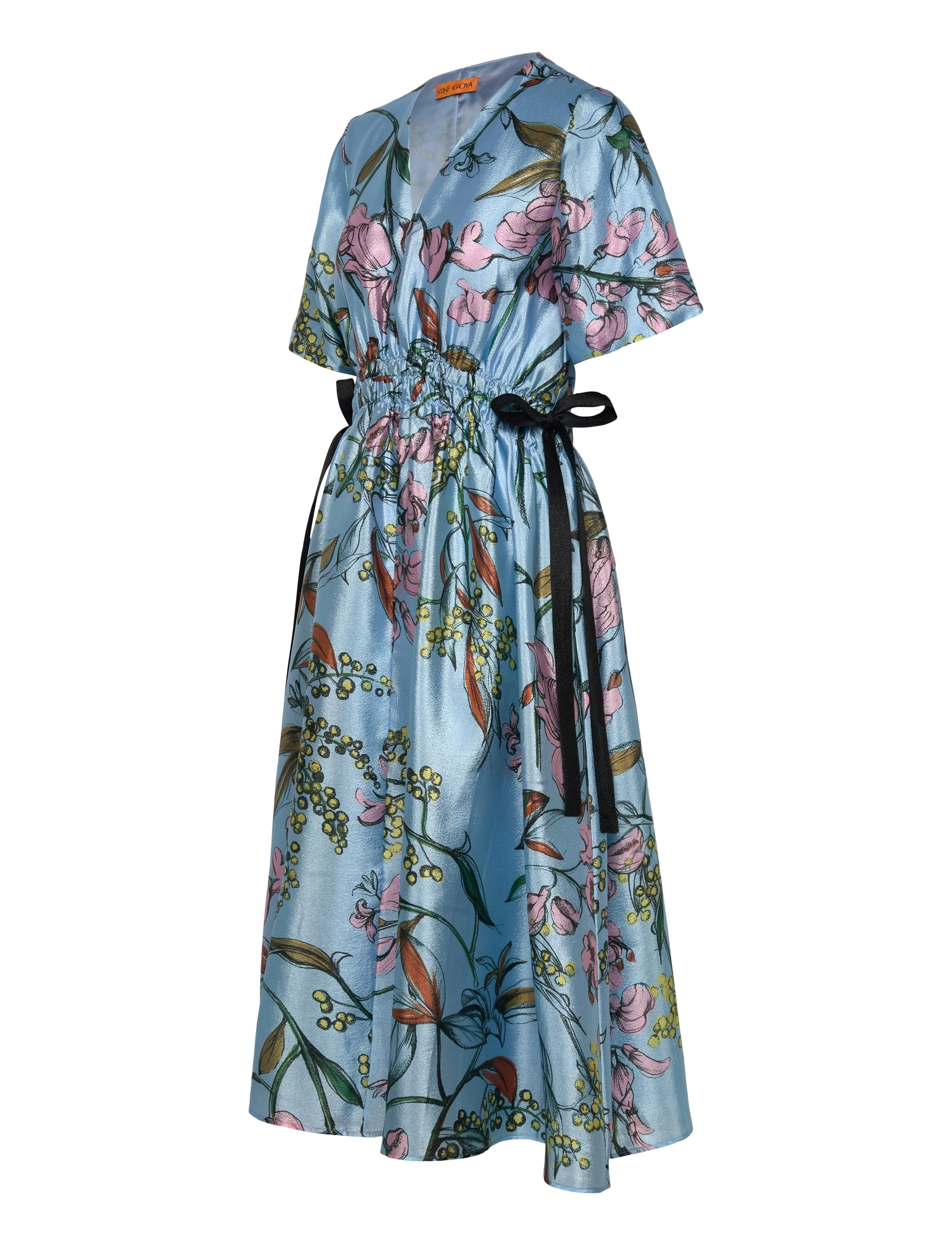 STINE GOYA - 2067 Flat Textured Poly, V-Neck Wai - spring mimosa - 3
