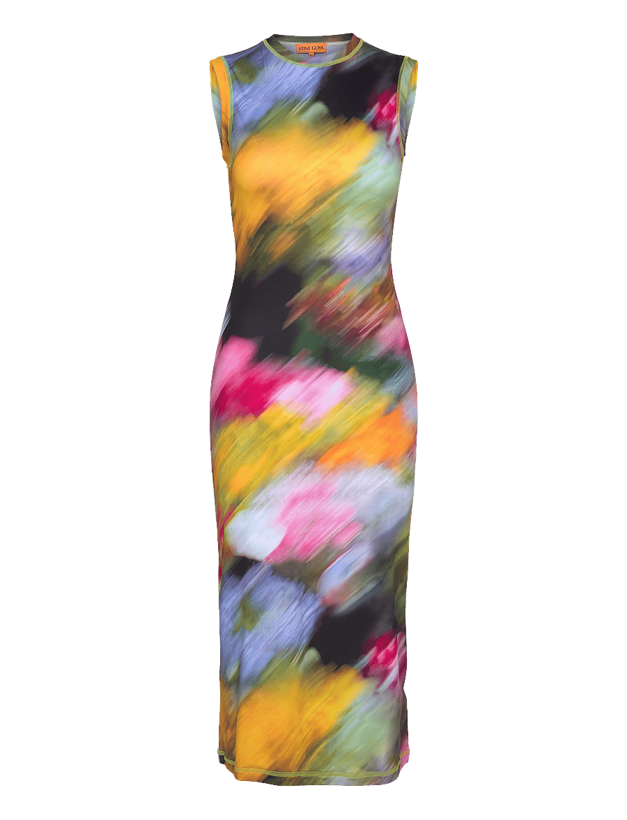 STINE GOYA - 2244 Stocking Jersey, Tank Crewneck - liquid floral - 0