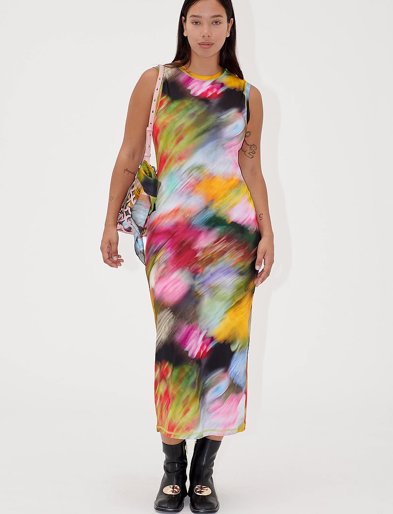 STINE GOYA - 2244 Stocking Jersey, Tank Crewneck - etuikleider - liquid floral - 2