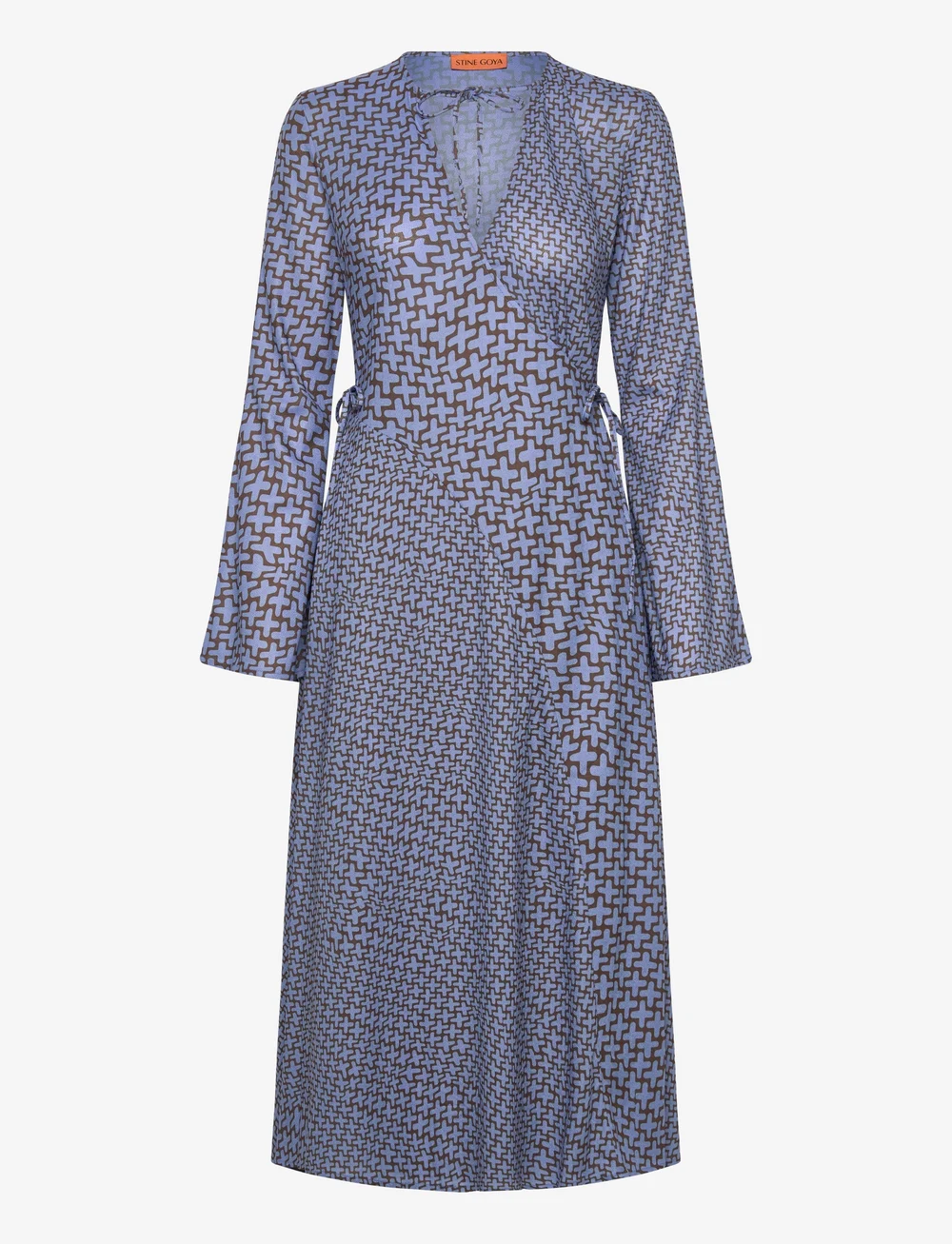 STINE GOYA - 2245 Dry Jersey, Long Sleeve Wrap T - slå-om-kjoler - graphic weave - 0