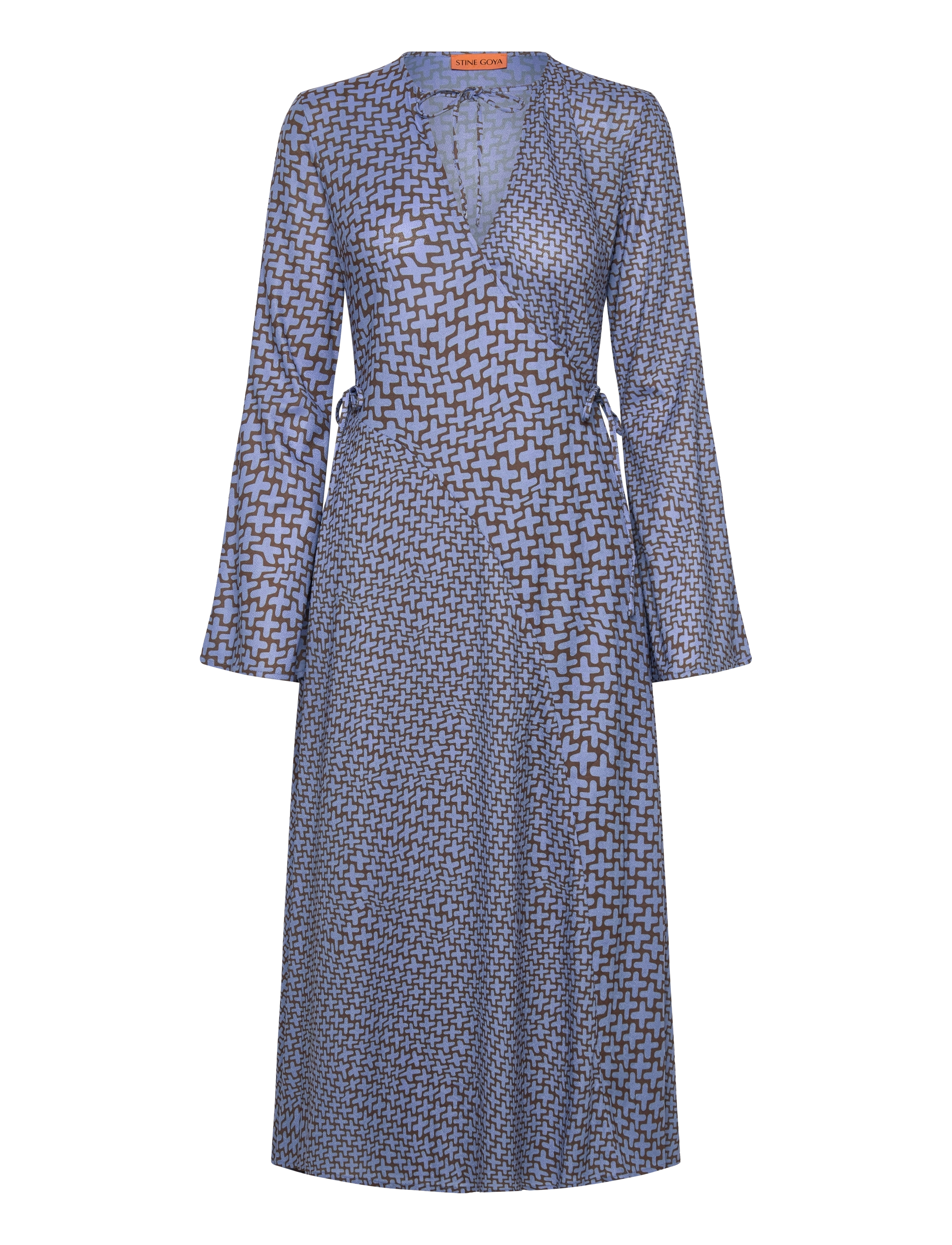 STINE GOYA 2245 Dry Jersey, Long Sleeve Wrap T - Kjoler - GRAPHIC WEAVE / blue