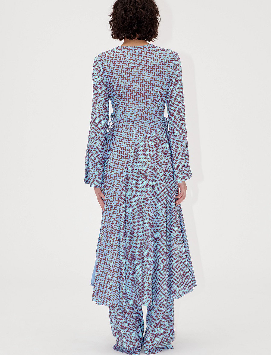 STINE GOYA - 2245 Dry Jersey, Long Sleeve Wrap T - robes portefeuille - graphic weave - 3