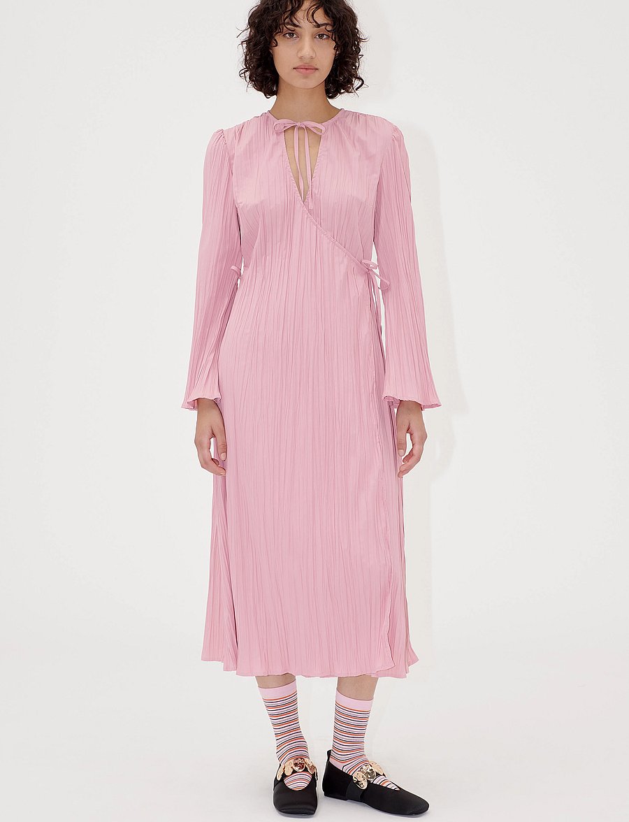 STINE GOYA - 2342 Pleated Poly, Long Sleeve Wrap - pink nectar - 2