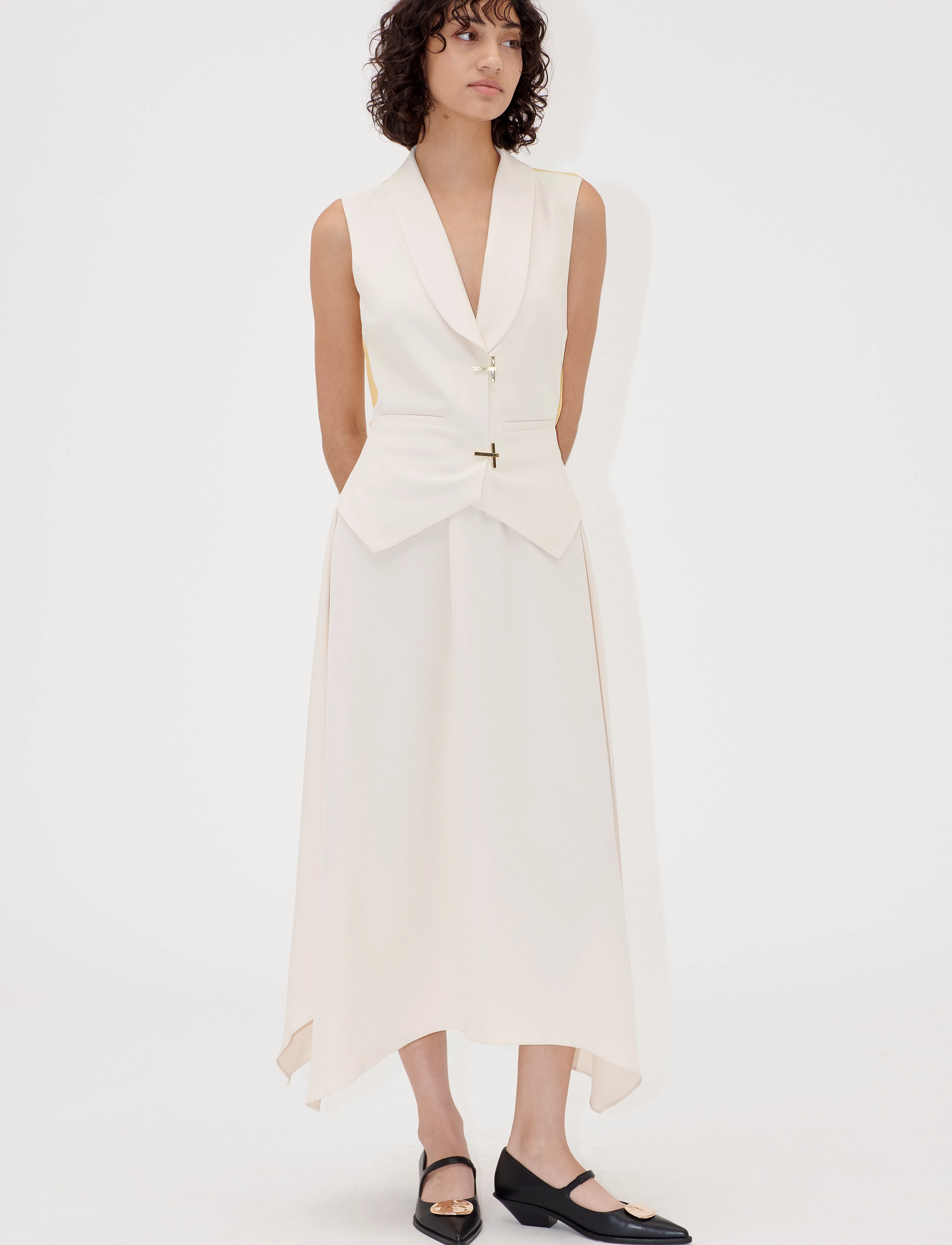 STINE GOYA - 2347 Matte Sheer Tailoring, Tailore - ivory / cornsilk - 3