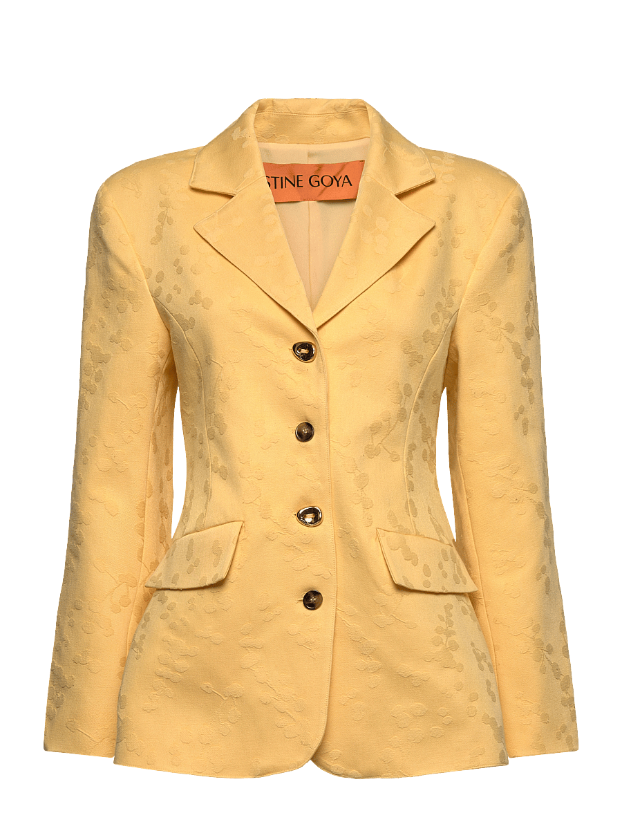STINE GOYA - 2346 Textured Cotton Jacquard, Fitt - mimosa - 0