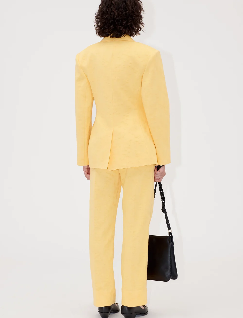 STINE GOYA - 2346 Textured Cotton Jacquard, Fitt - enkeltradede blazere - mimosa - 3