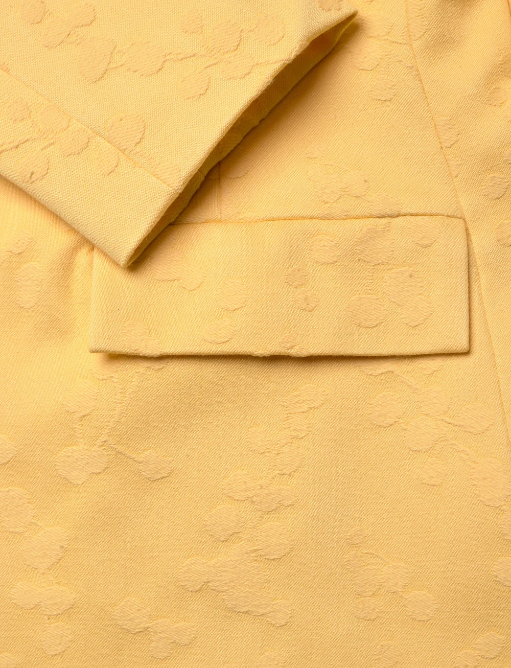 STINE GOYA - 2346 Textured Cotton Jacquard, Fitt - enkeltradede blazere - mimosa - 5