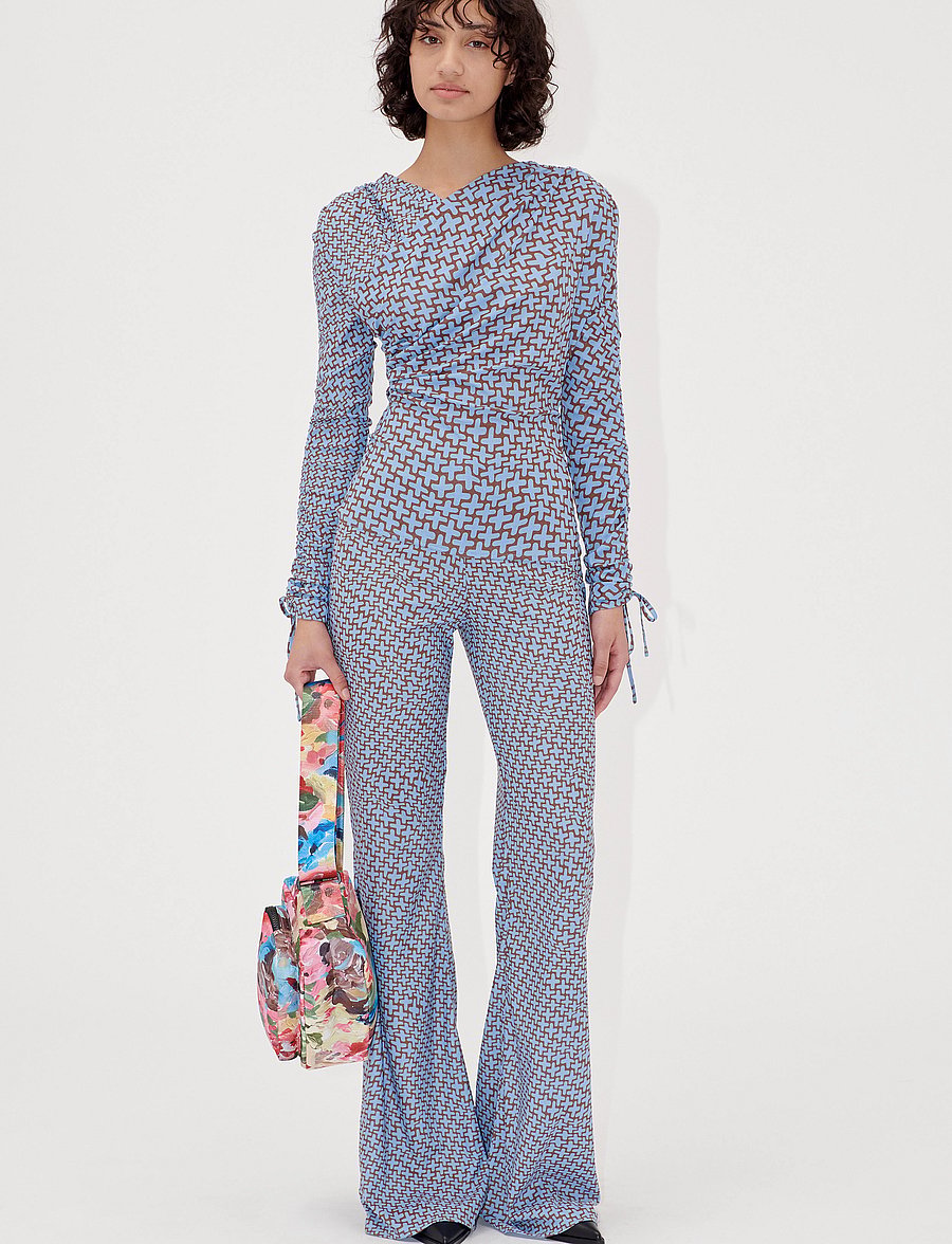 STINE GOYA - 2245 Dry Jersey, Elasticated Straig - alt laiad püksid - graphic weave - 2