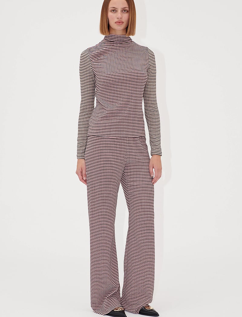 STINE GOYA - 2247 Patchwork Jersey, Elasticated - modetrender - pink/black - 2