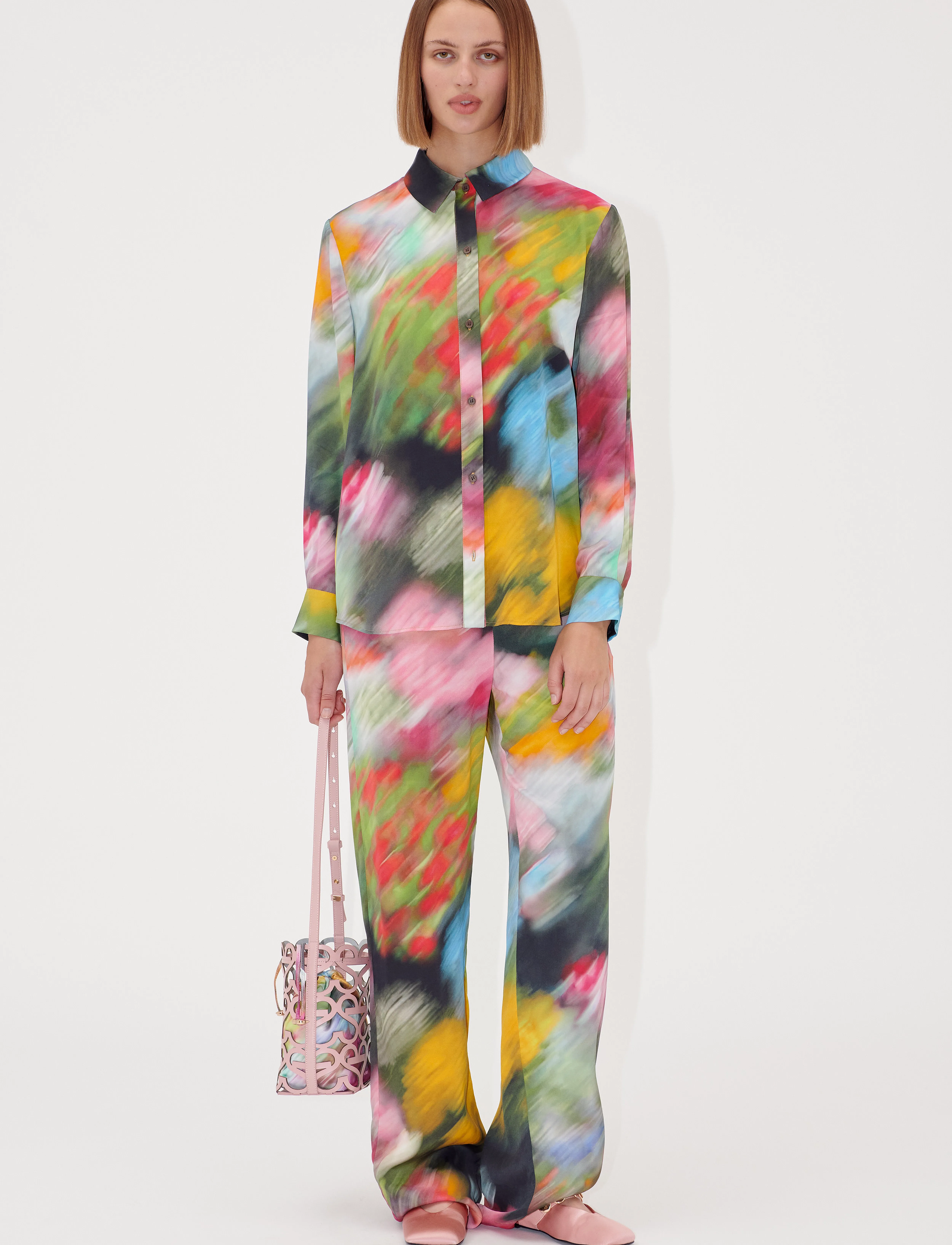 STINE GOYA - 2263 Dry Viscose, Elasticated Long - naised - liquid floral - 2