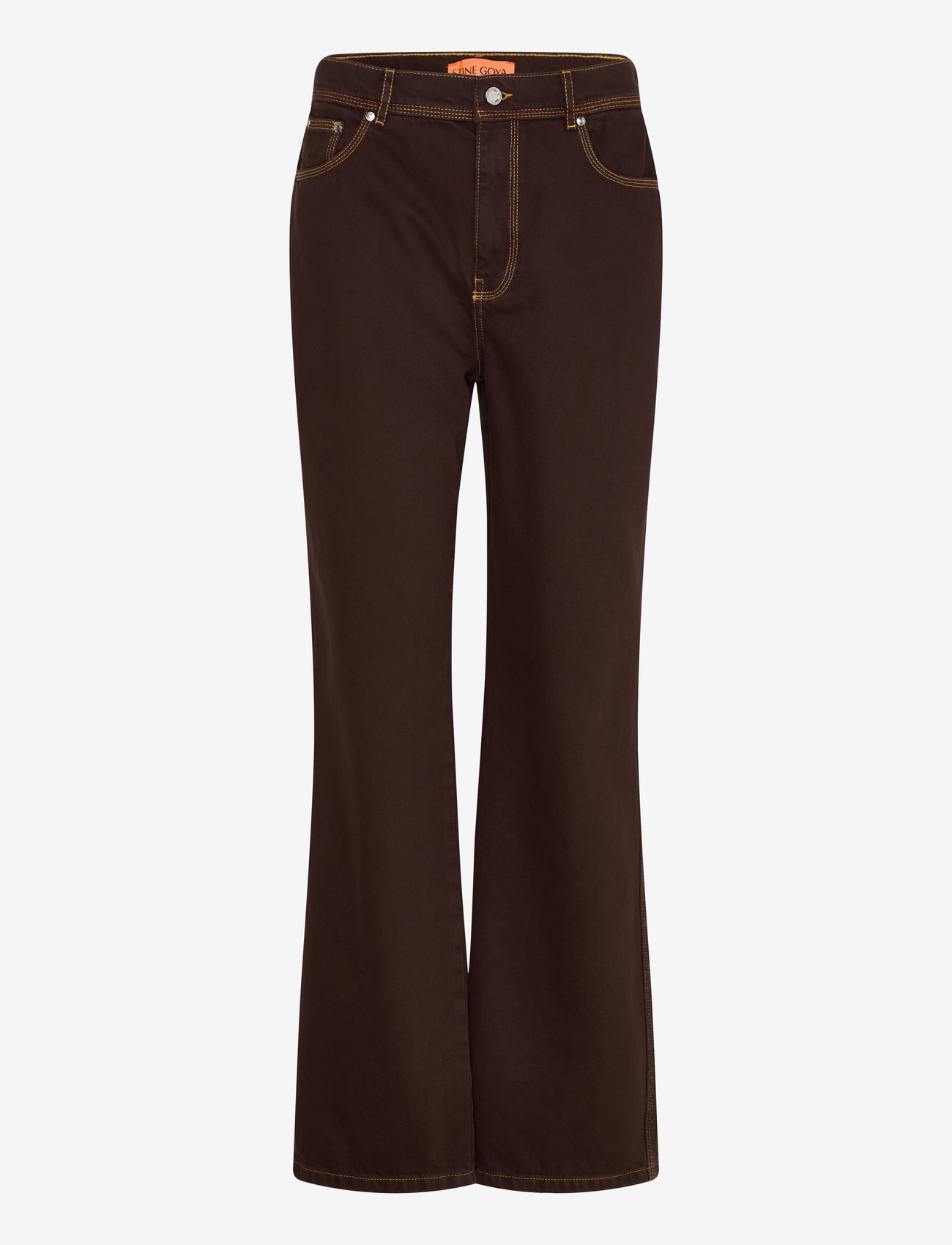 STINE GOYA - 2251 Denim, High Waist Straight Cut - straight jeans - chicory coffee - 0