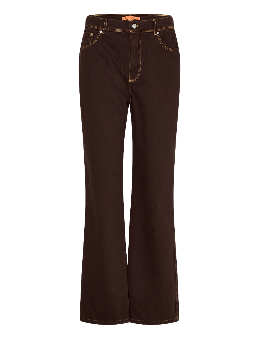 STINE GOYA - 2251 Denim, High Waist Straight Cut - straight jeans - chicory coffee - 0