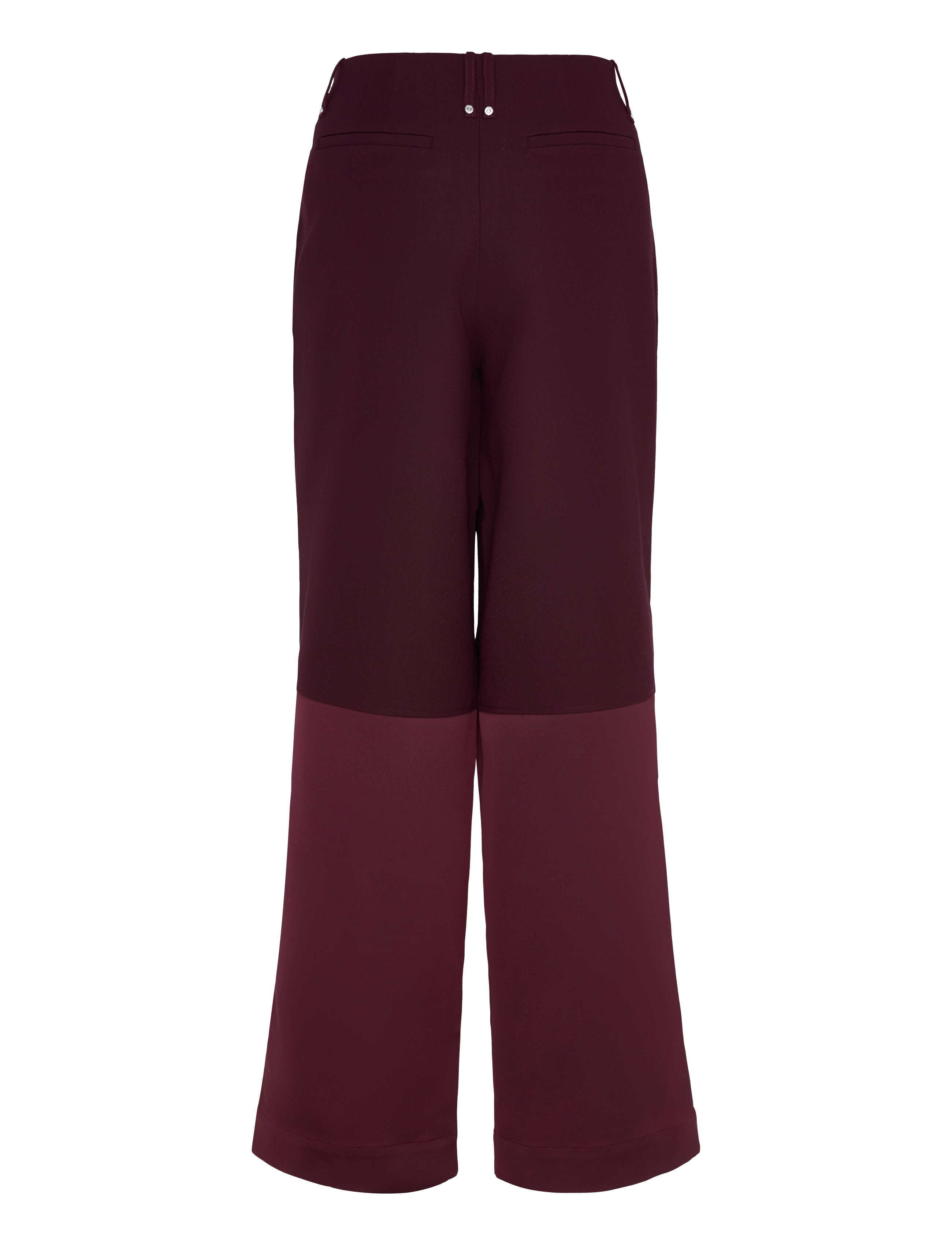 STINE GOYA - 2330 Double Sided Crepe, Structured - bukser med brede ben - aubergine - 1