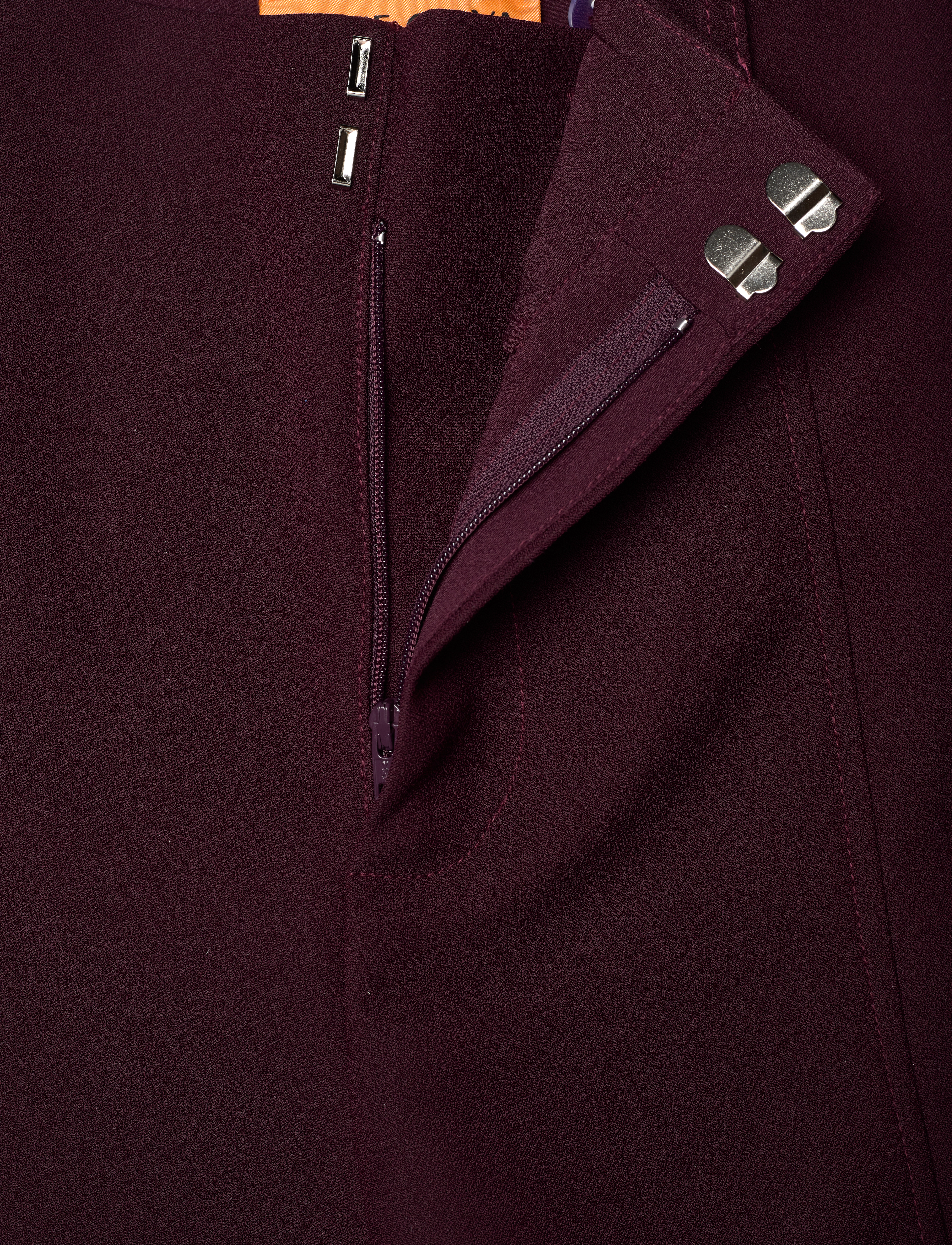 STINE GOYA - 2330 Double Sided Crepe, Structured - bukser med brede ben - aubergine - 5