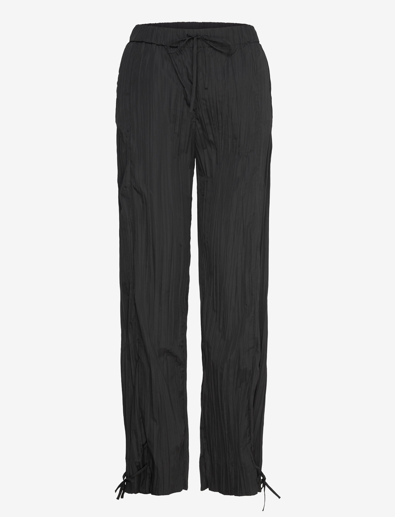 STINE GOYA - 2342 Pleated Poly, Loose Pants w/ Tie - raka byxor - black - 0