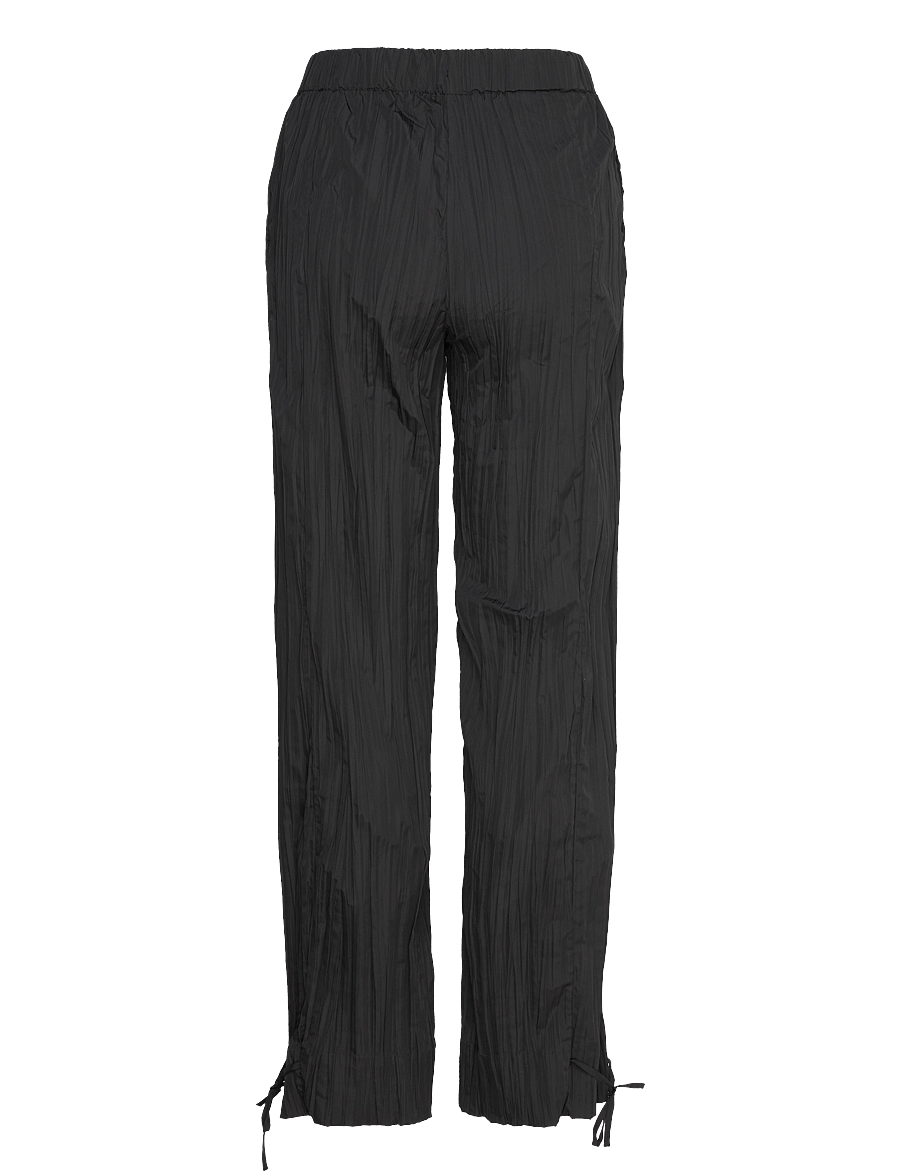 STINE GOYA - 2342 Pleated Poly, Loose Pants w/ Tie - hose mit geradem bein - black - 1