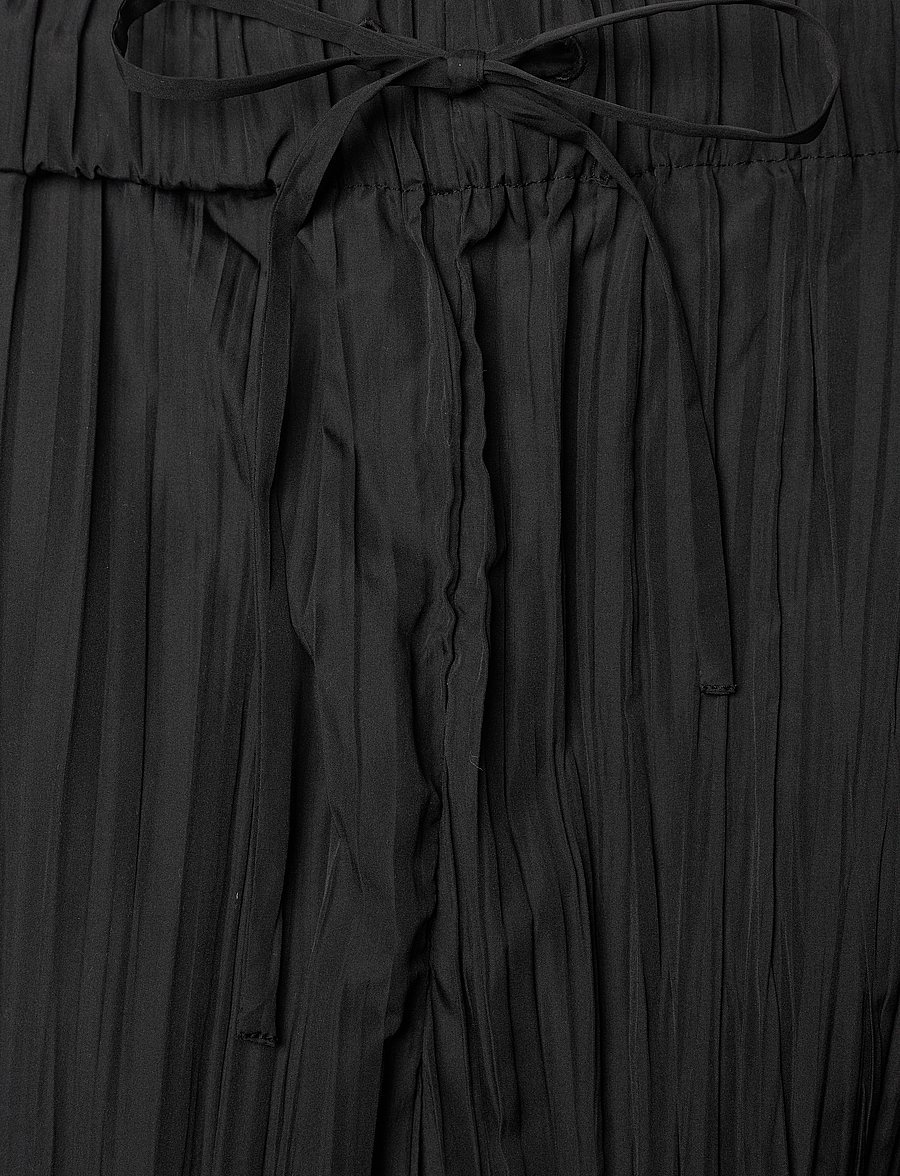 STINE GOYA - 2342 Pleated Poly, Loose Pants w/ Tie - hose mit geradem bein - black - 3