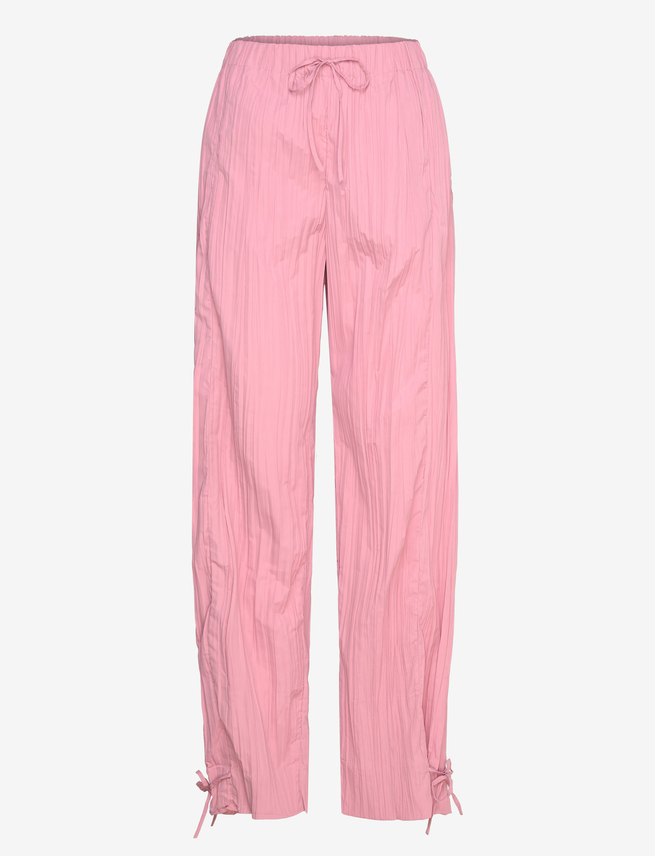 STINE GOYA - 2342 Pleated Poly, Loose Pants w/ Tie - buxur með beinum skálmum - pink nectar - 0