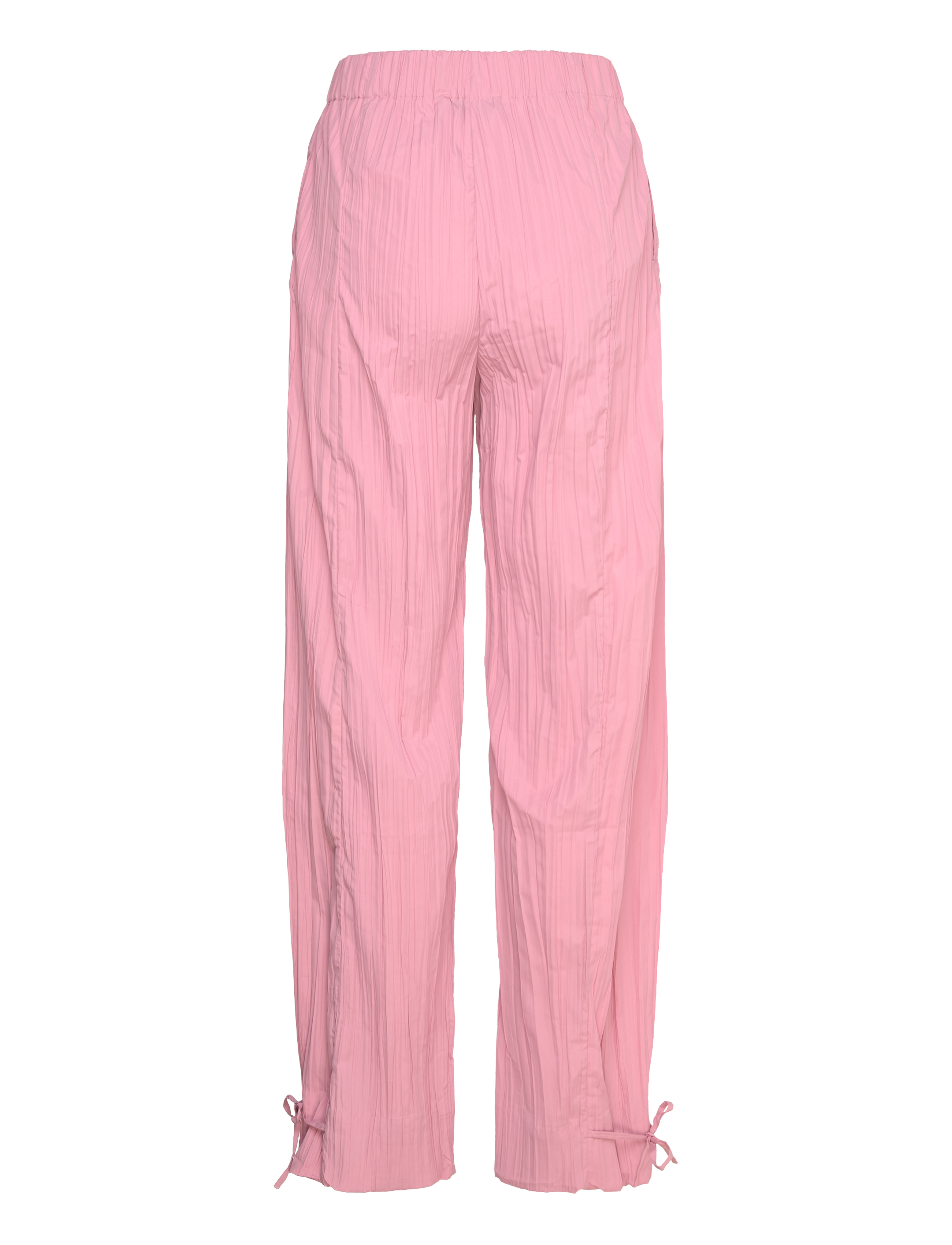 2342 Pleated Poly, Loose Pants W/ Tie 2