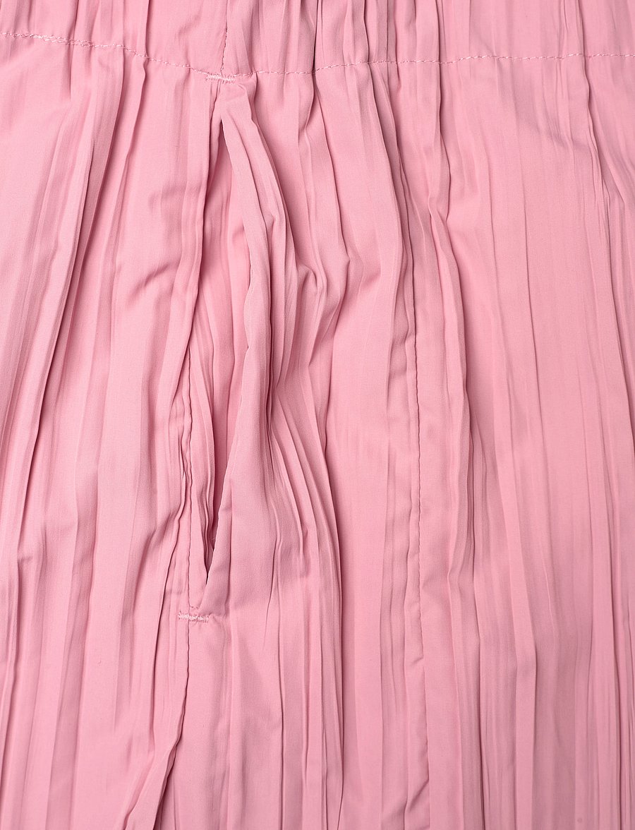 STINE GOYA - 2342 Pleated Poly, Loose Pants w/ Tie - sirge säärega püksid - pink nectar - 4