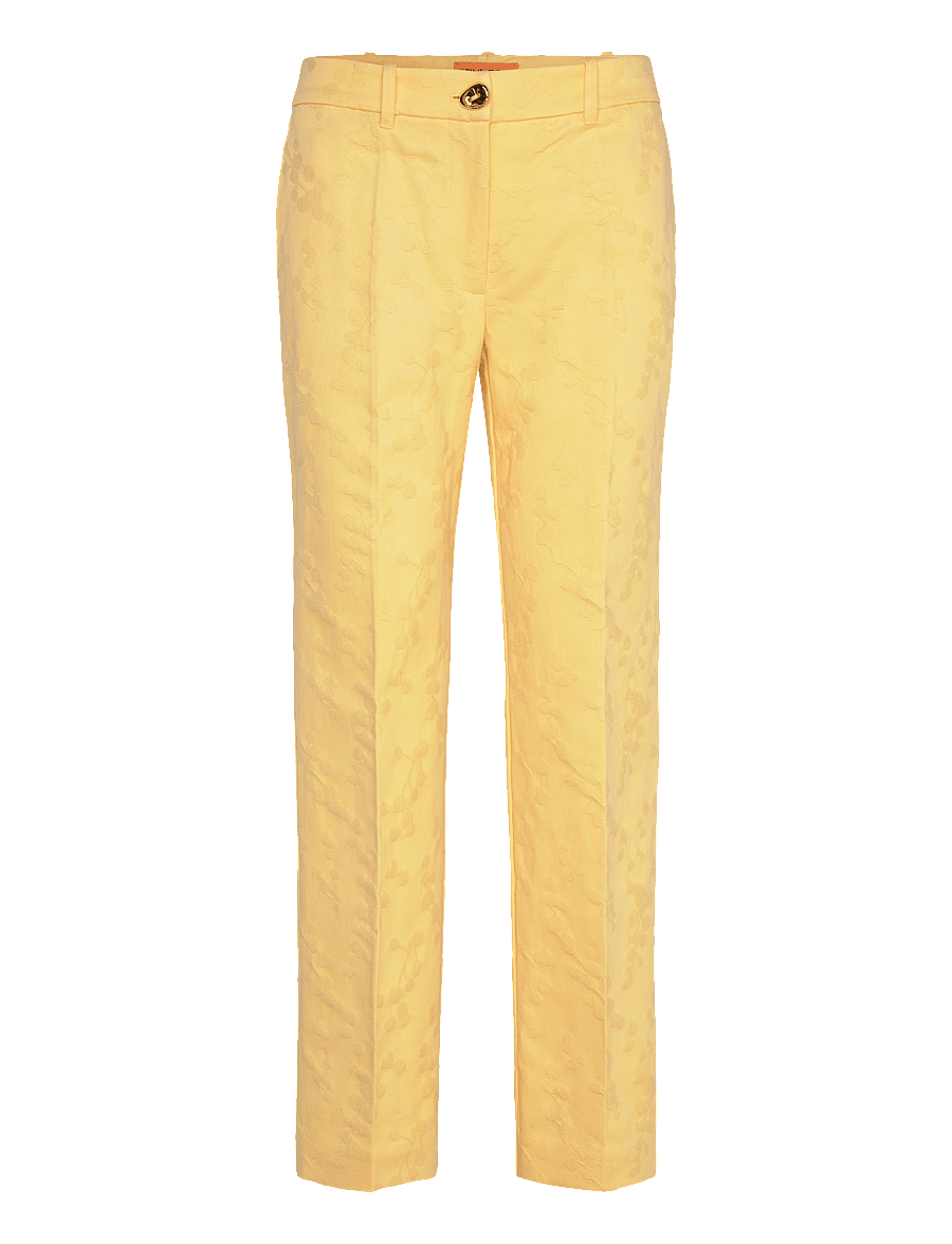 STINE GOYA - 2346 Textured Cotton Jacquard, Stra - anzugshosen - mimosa - 0