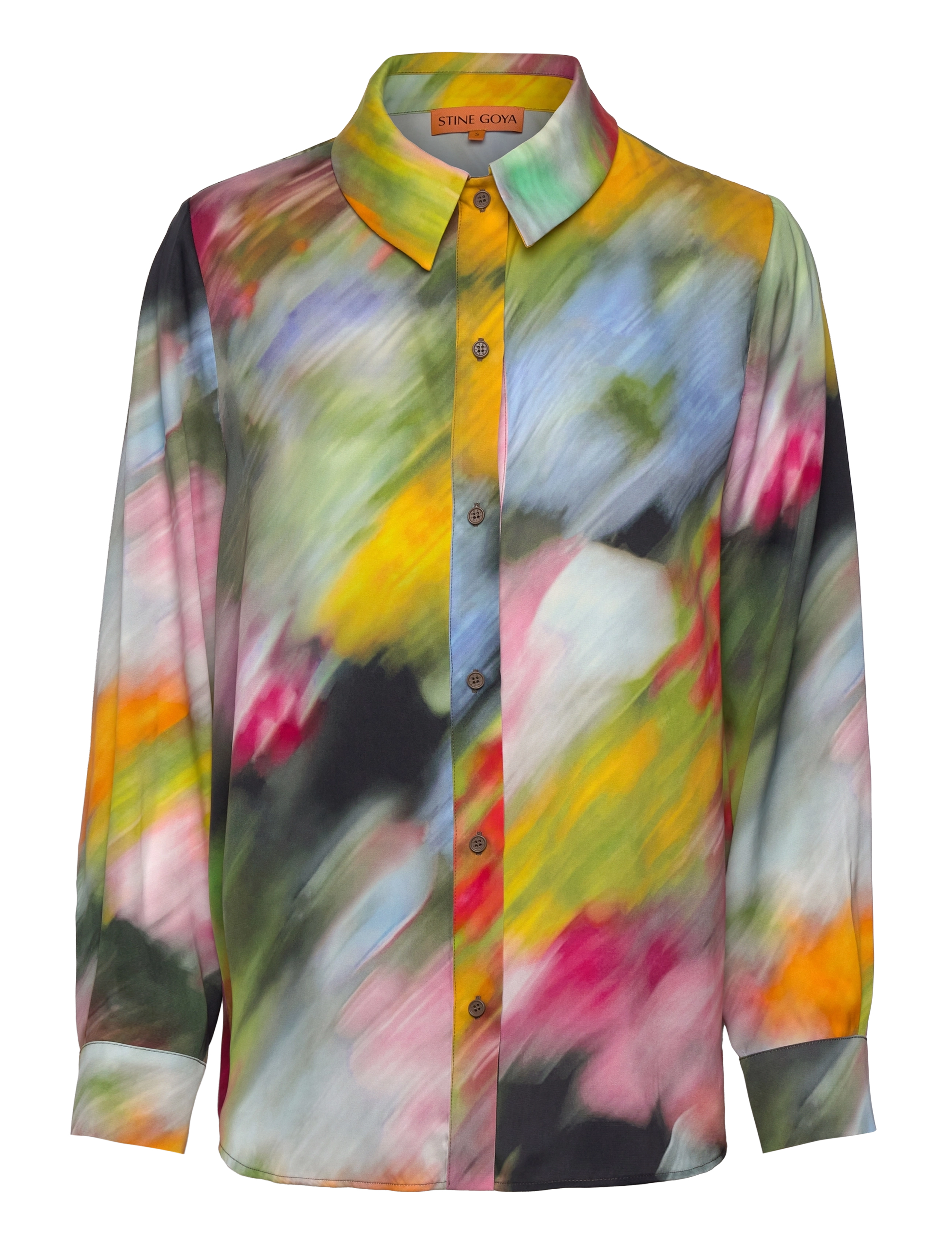 STINE GOYA 2263 Dry Viscose, Long Sleeve Shirt - Blusen & Hemden - LIQUID FLORAL / green