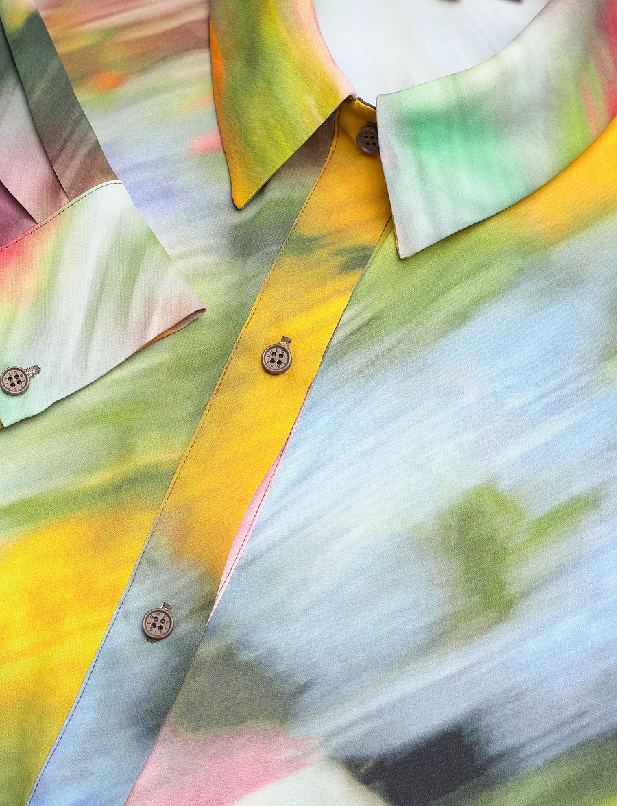 STINE GOYA - 2263 Dry Viscose, Long Sleeve Shirt - langärmlige hemden - liquid floral - 4