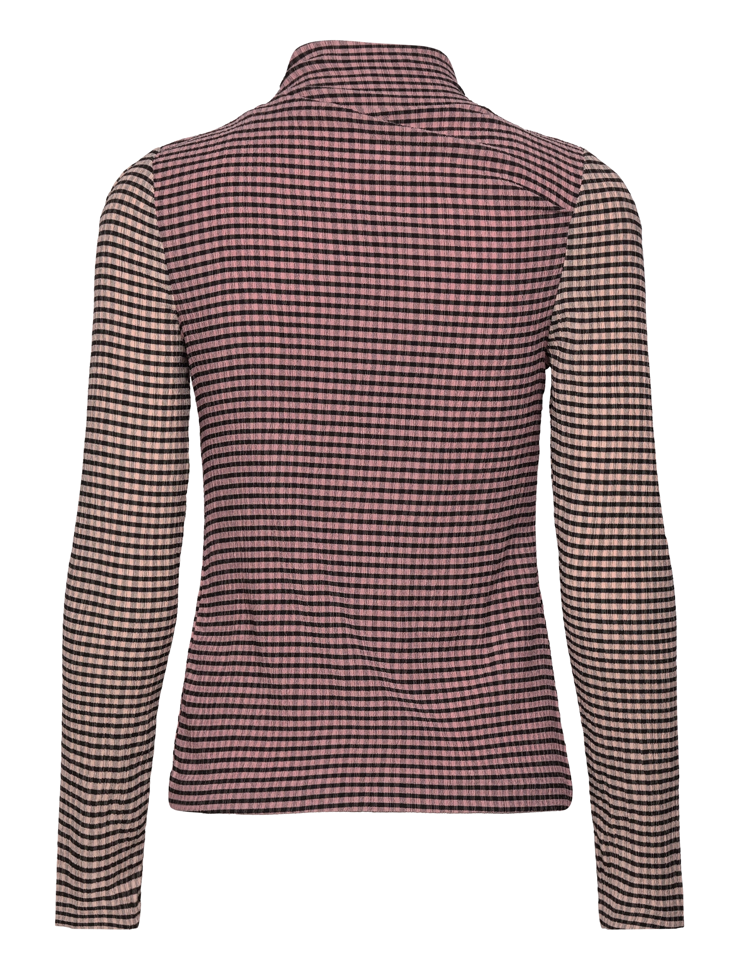 STINE GOYA - 2247 Patchwork Jersey, Long Sleeve - long-sleeved tops - pink/black - 1