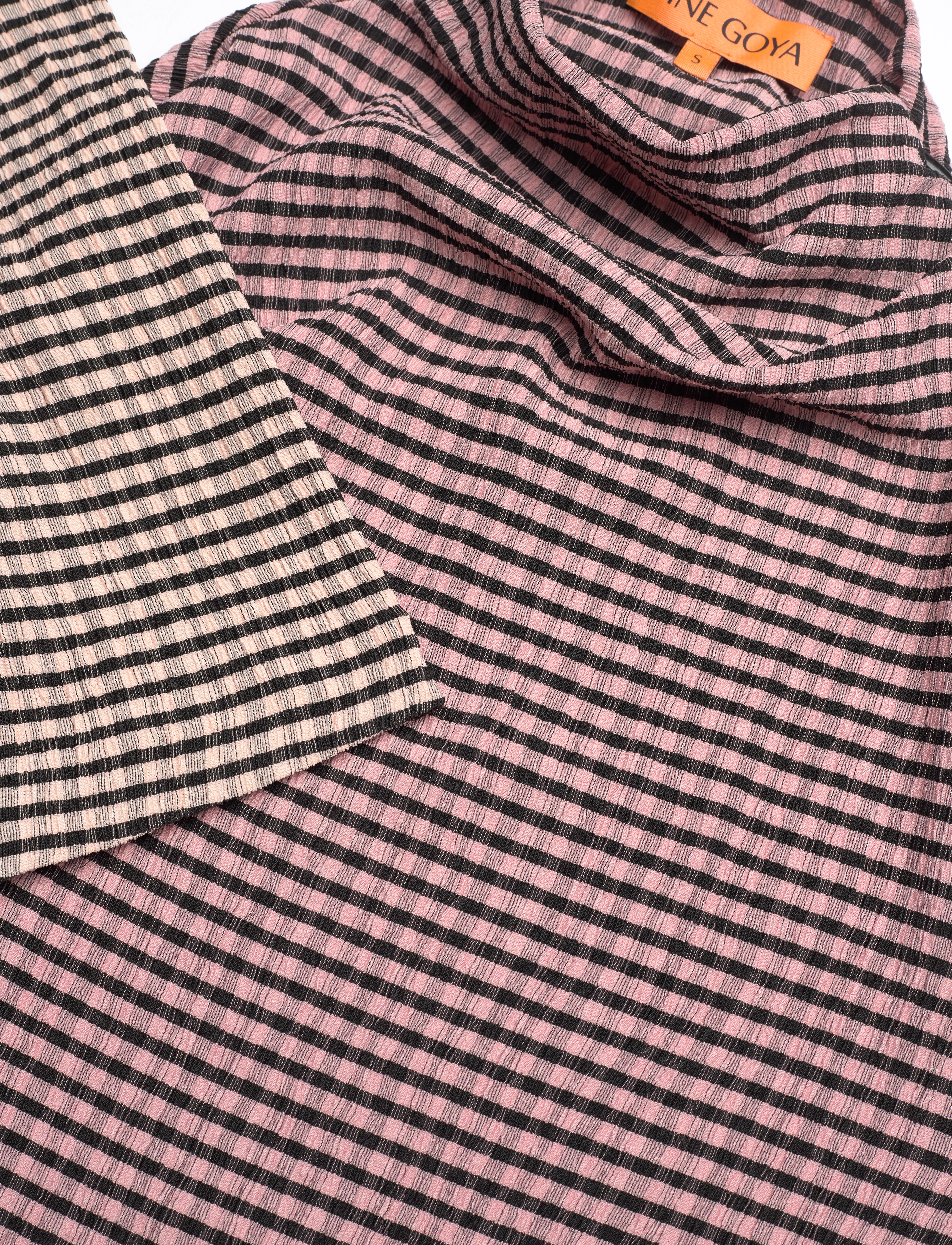 STINE GOYA - 2247 Patchwork Jersey, Long Sleeve - long-sleeved tops - pink/black - 4