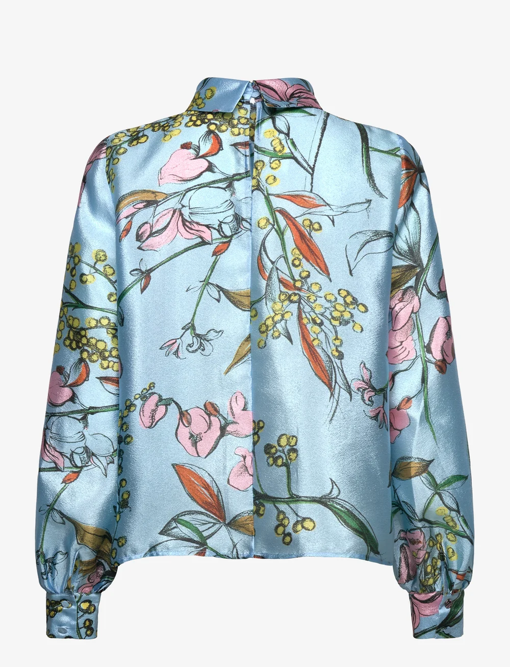 STINE GOYA - 2067 Flat Textured Poly, Gathered L - pikkade varrukatega pluusid - spring mimosa - 1