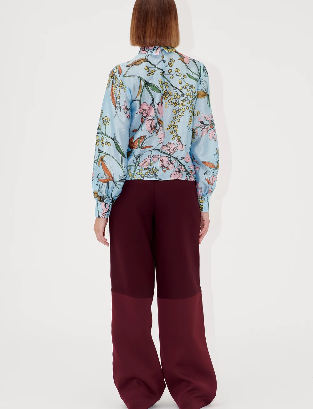 STINE GOYA - 2067 Flat Textured Poly, Gathered L - pikkade varrukatega pluusid - spring mimosa - 3