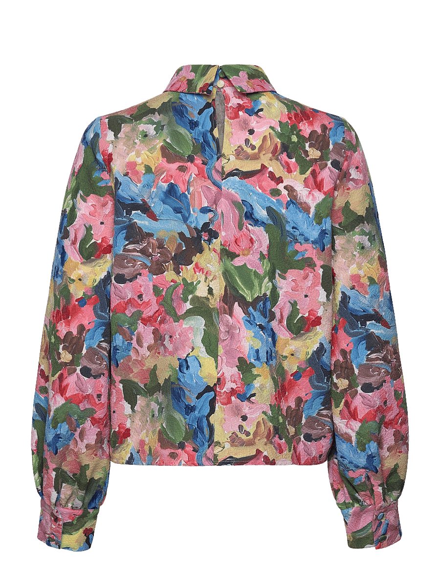 STINE GOYA - 2259 Structure Stretch, Gathered Lo - langærmede bluser - loves me, loves me not - 1