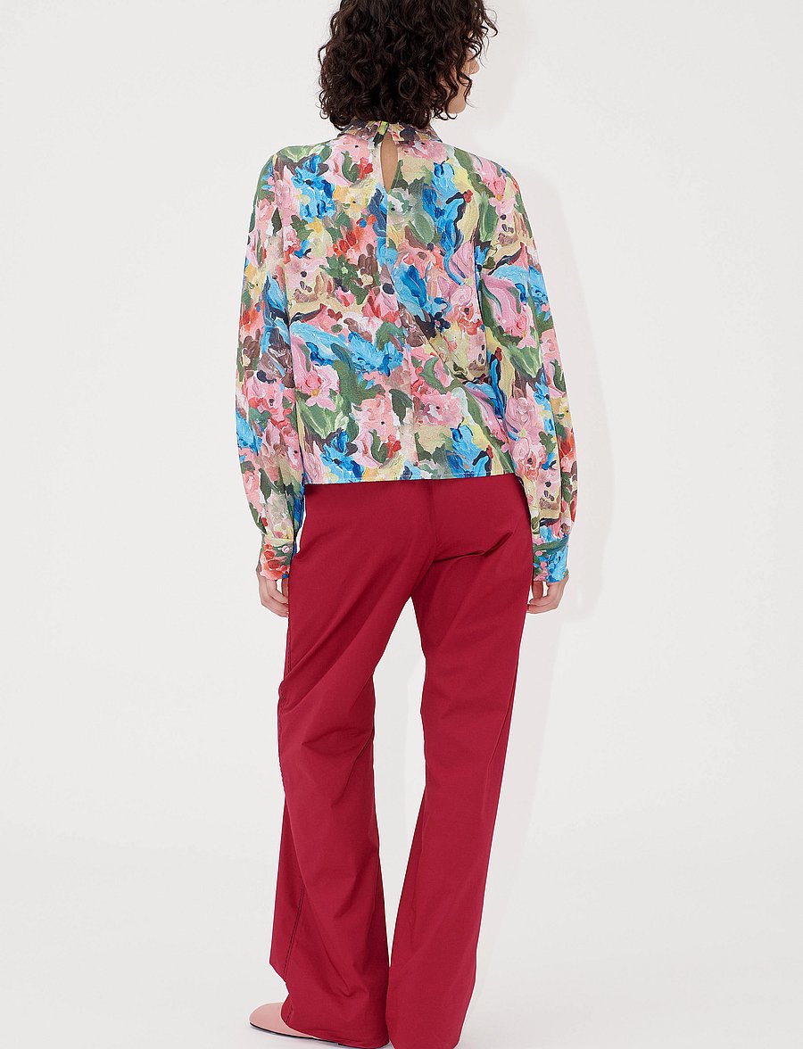 STINE GOYA - 2259 Structure Stretch, Gathered Lo - langærmede bluser - loves me, loves me not - 4