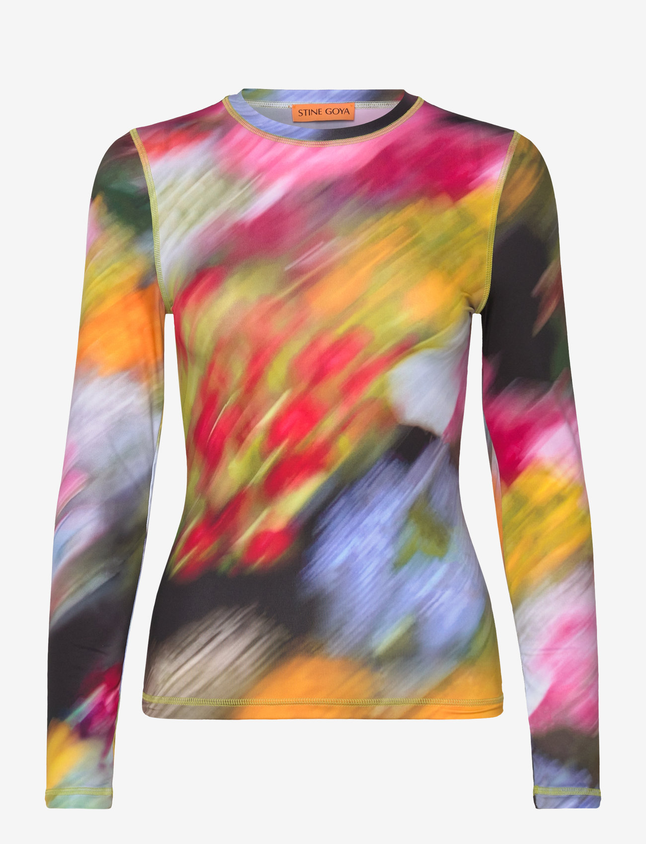 STINE GOYA - 2244 Stocking Jersey, Elastic Long - long-sleeved tops - liquid floral - 0