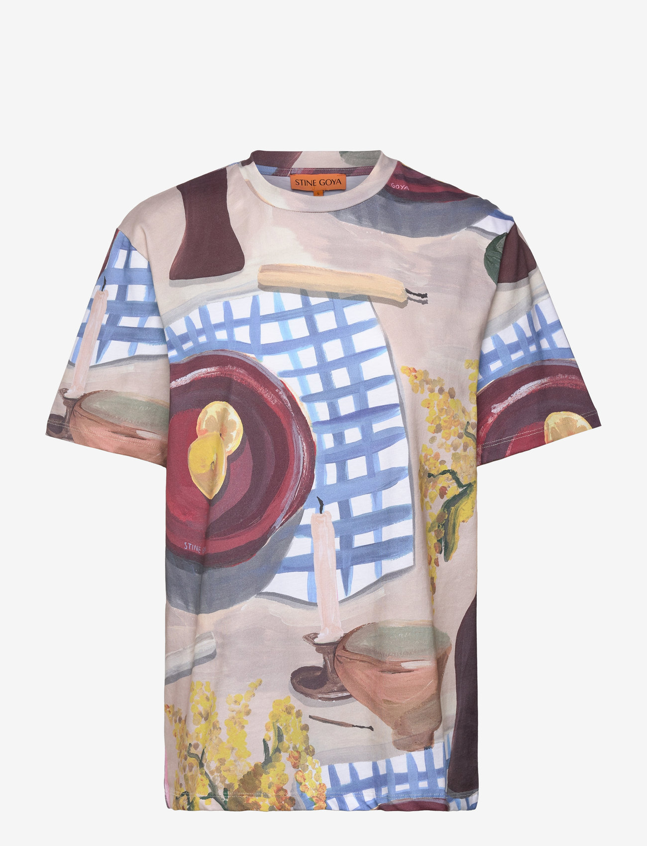 STINE GOYA - 2243 Light Jersey, Short Sleeve T-s - t-shirts - lemons on a plate - 0