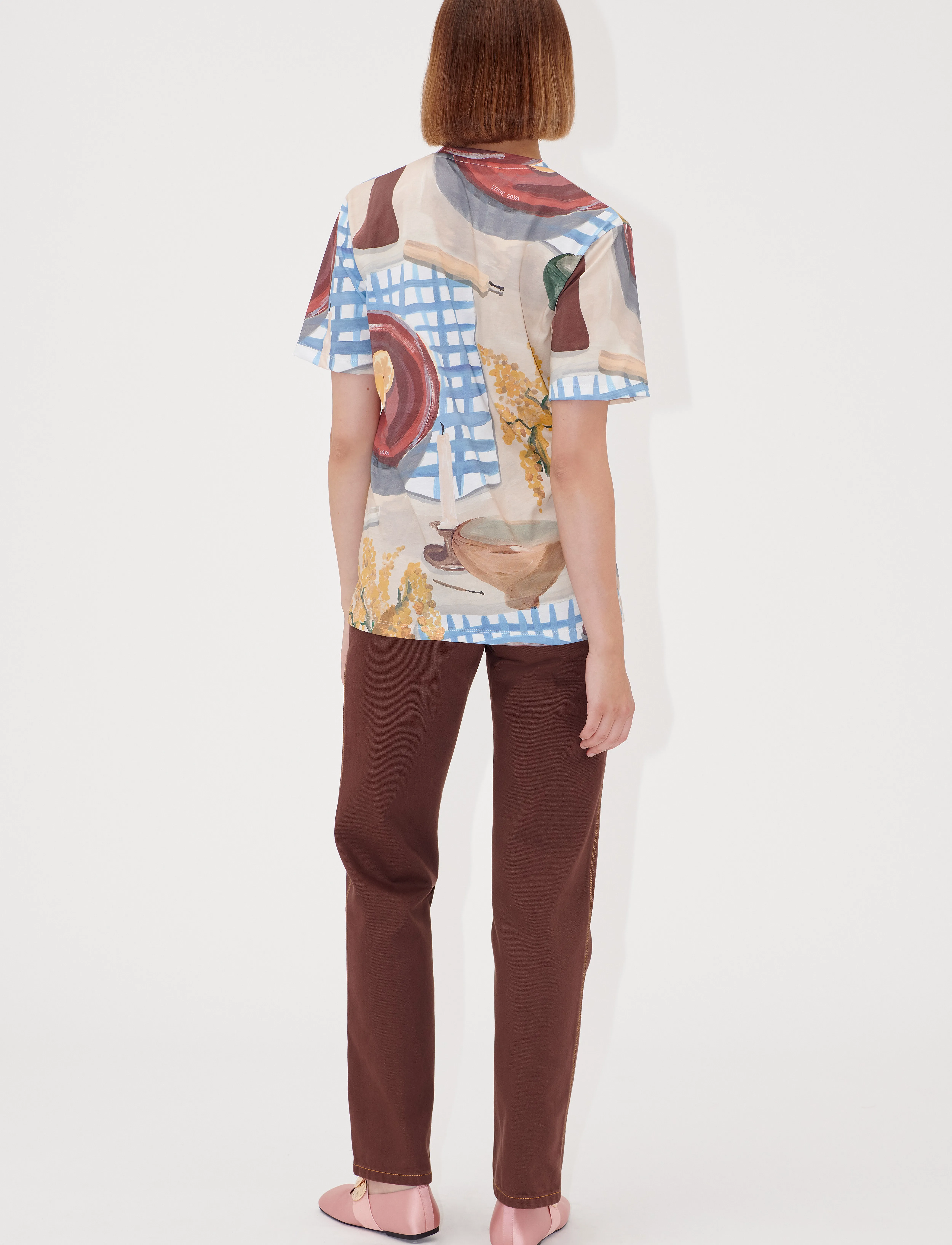 STINE GOYA - 2243 Light Jersey, Short Sleeve T-s - lemons on a plate - 3